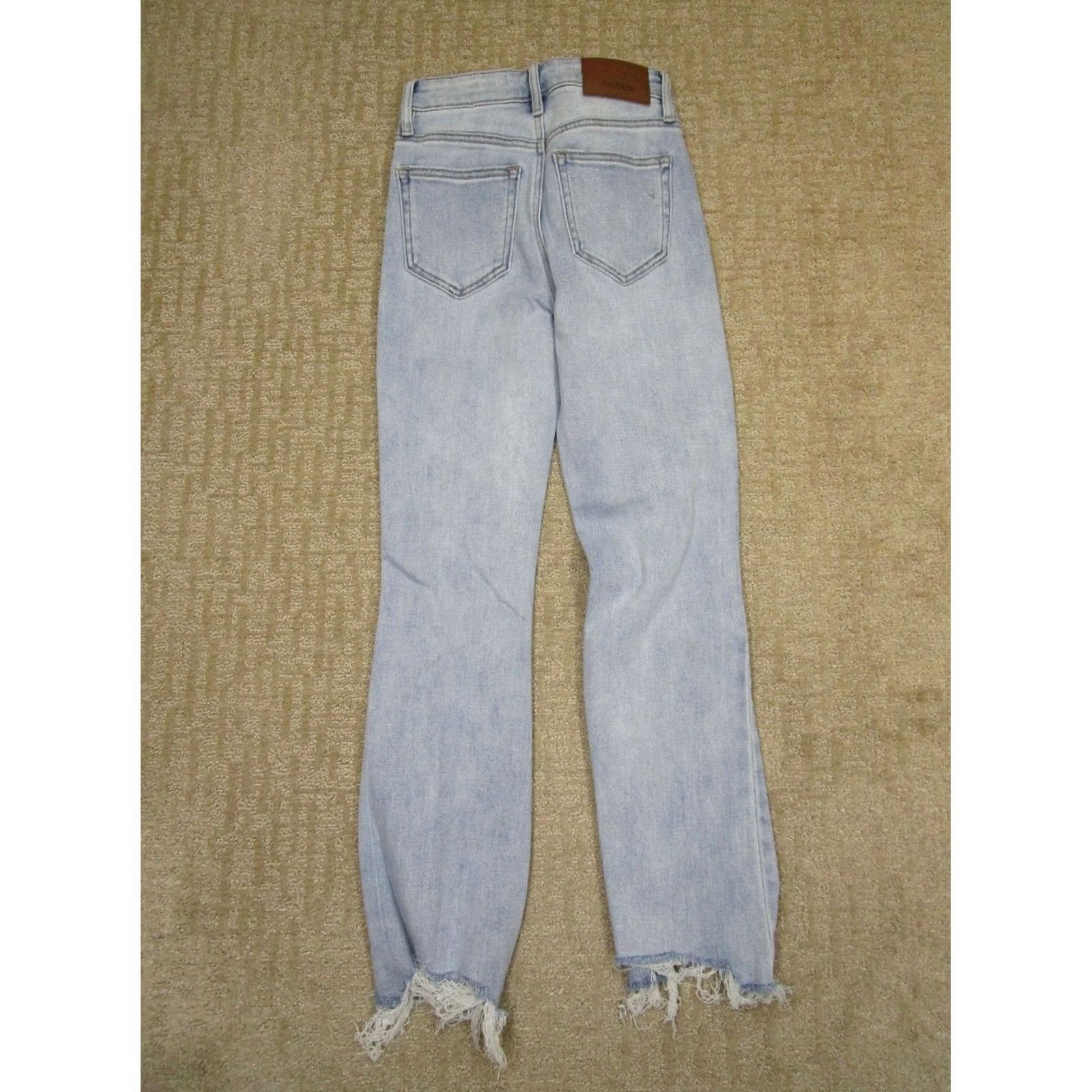 Vintage Hidden Jeans Women Blue High Rise Straight Cropped Distressed 23 Fray Hem Pockets Logo 5-Pocket Denim Lightweight Vintage: No" Size 40" / US 18 - 3 Thumbnail
