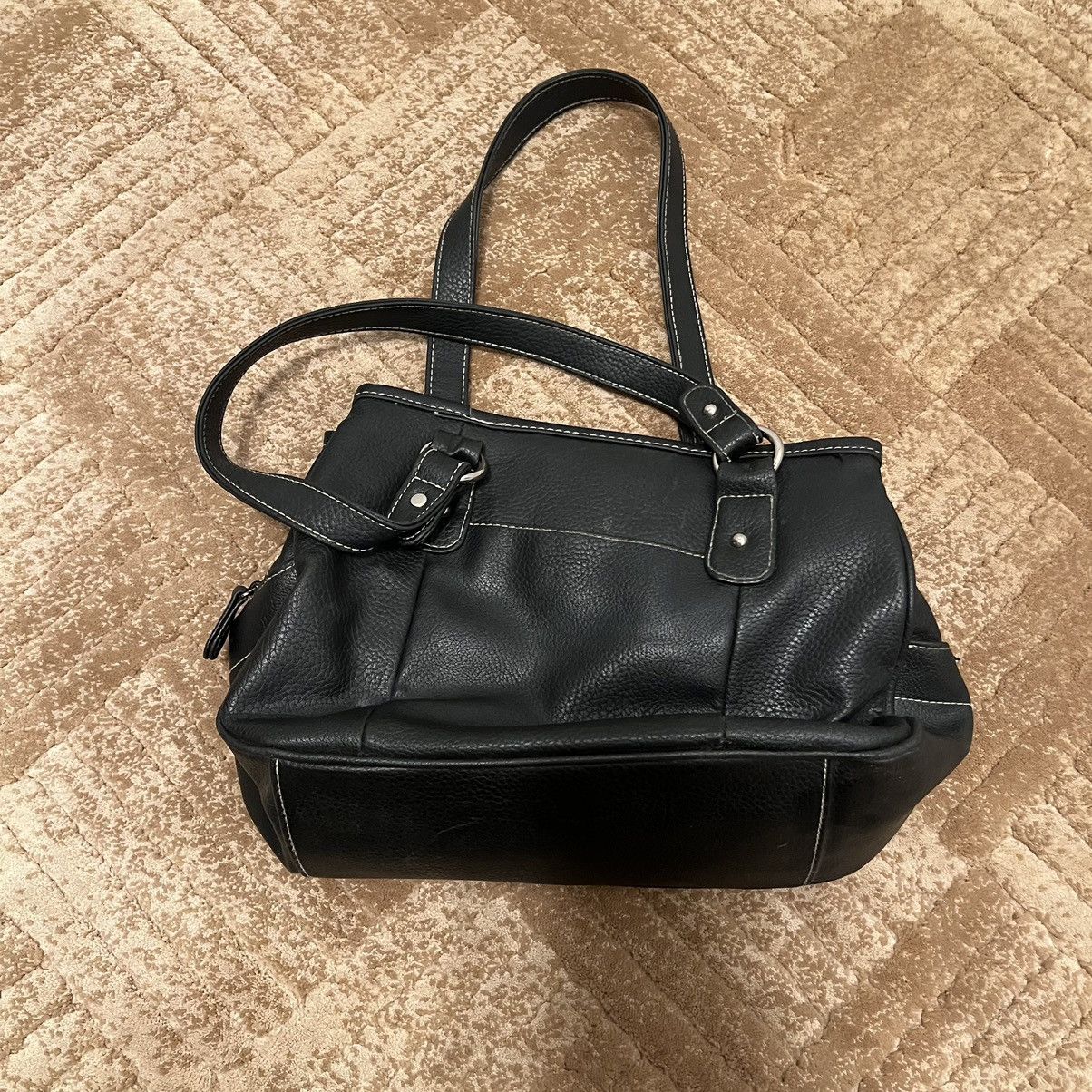 Other Black leather shoulder bag with silver hardware, Size ONE SIZE - 5 Thumbnail