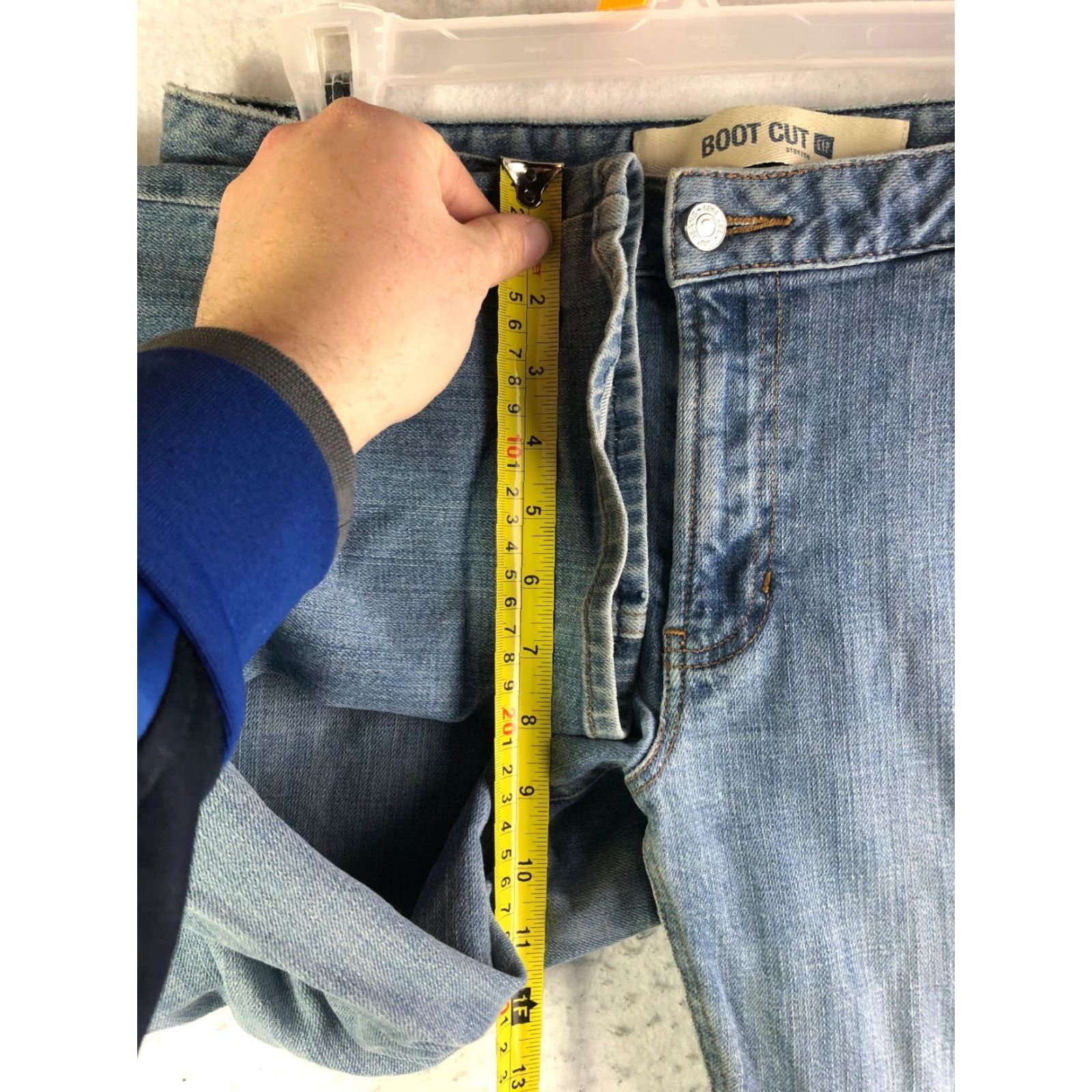 Gap VINTAGE Gap Jeans Mid Rise Bootcut Womens Size 10 Regular Blue Denim 2002 Cotton Zip Inseam 28 in Size 32" / US 10 / IT 46 - 4 Thumbnail