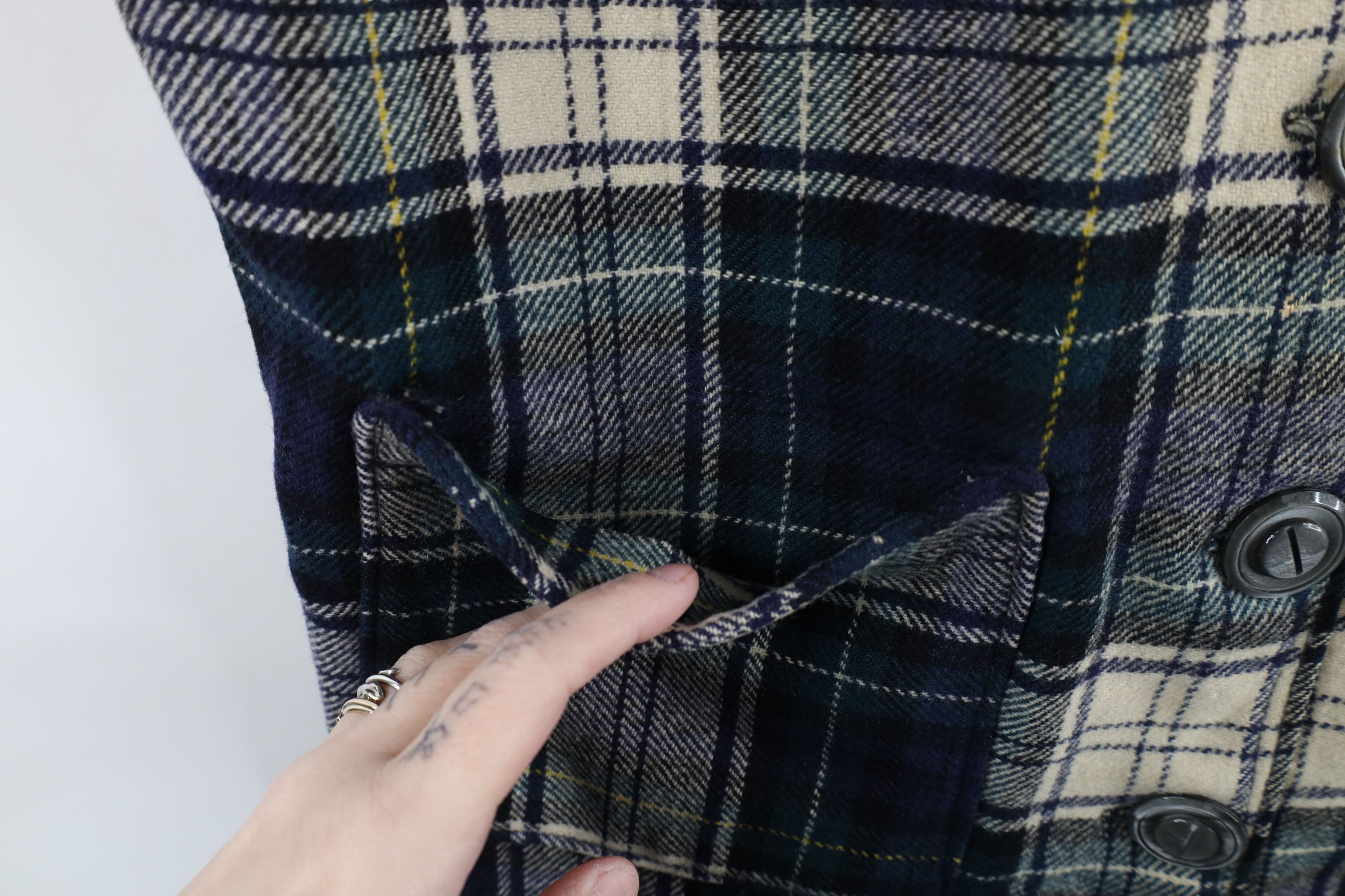 Vintage Vintage 60s 70s Streetwear Wool Button Vest Jacket Plaid USA Size L / US 10 / IT 46 - 6 Thumbnail