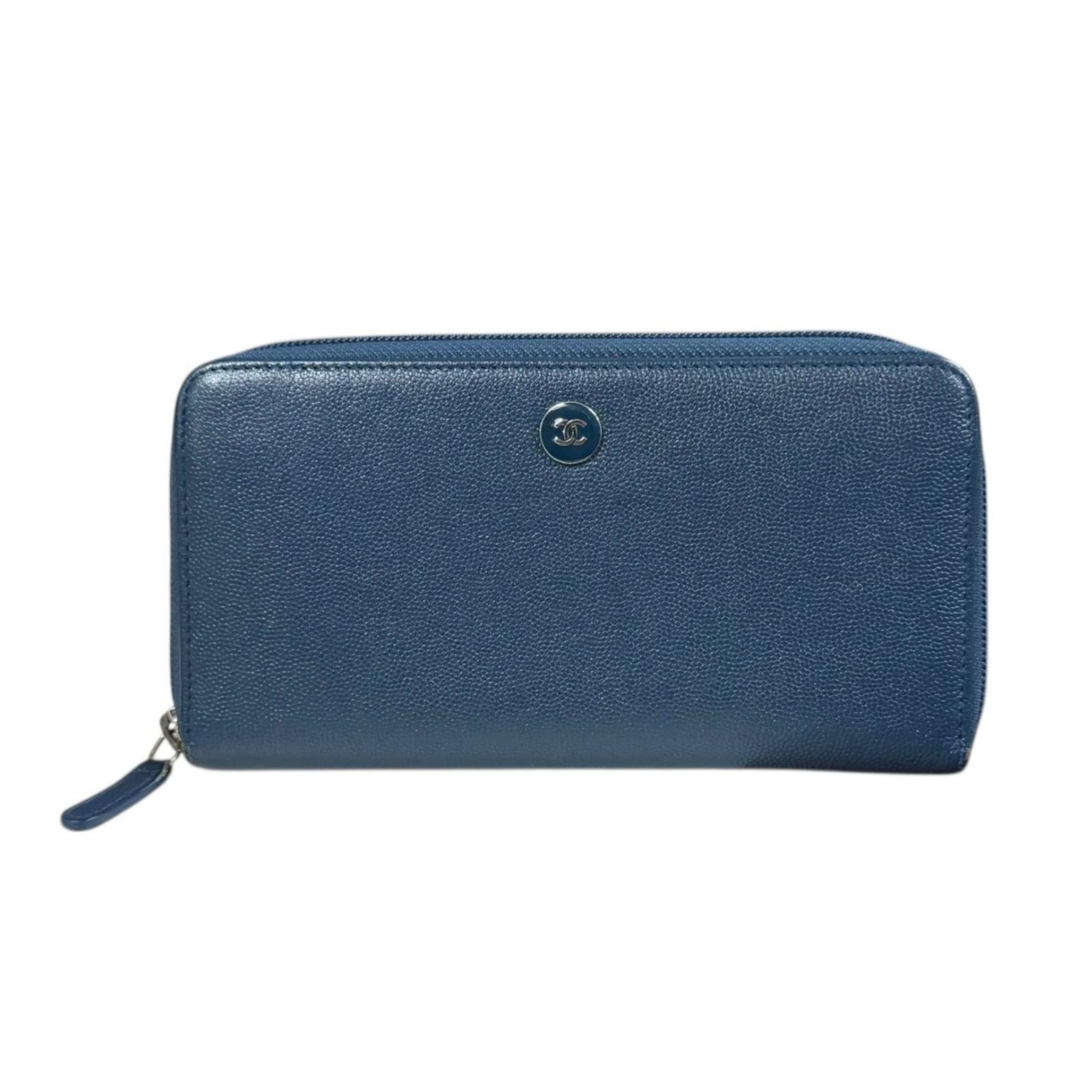 Chanel Chanel Coco Button Long Wallet Leather Women's CHANEL Size ONE SIZE - 1 Thumbnail