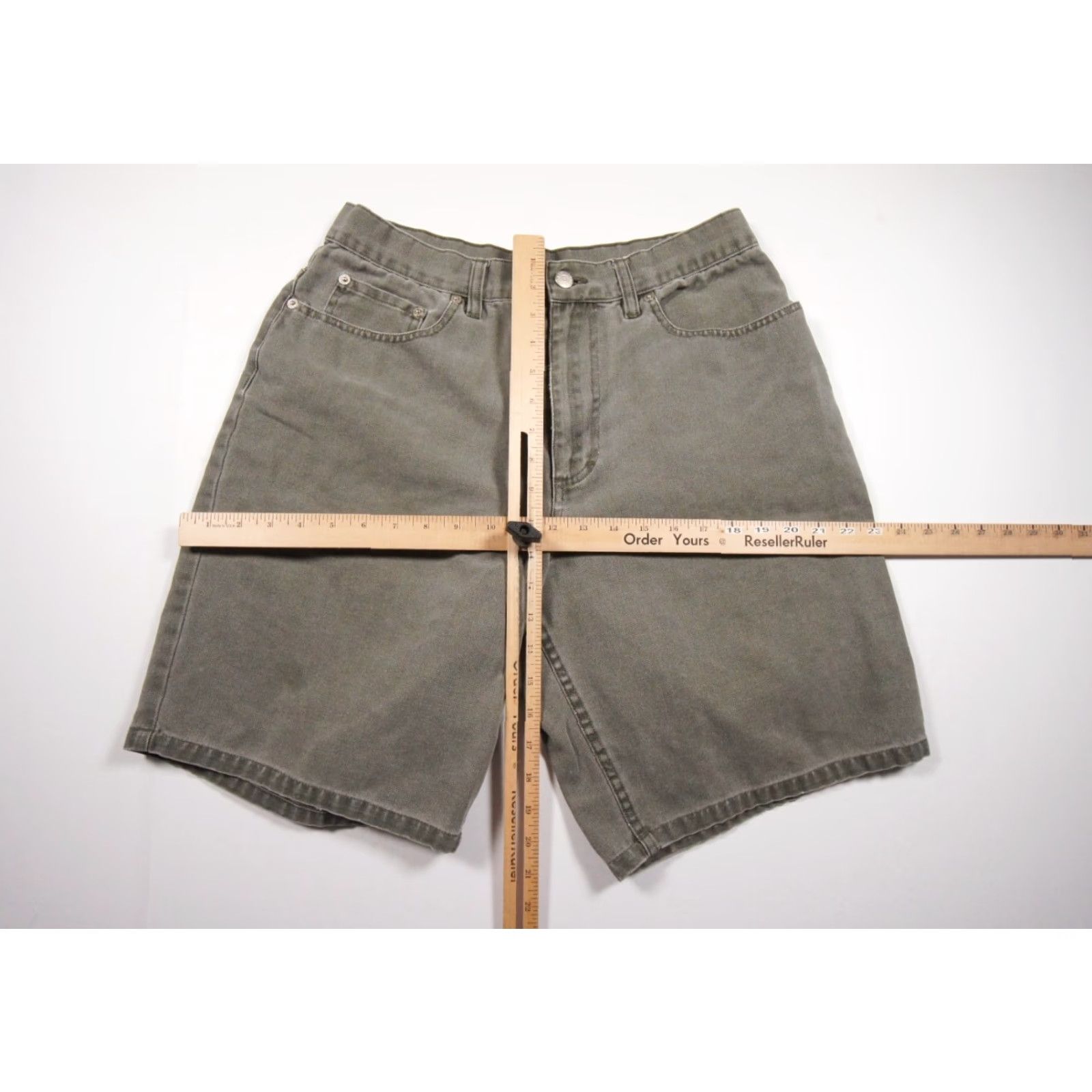 J.Crew VINTAGE JCrew Shorts Men 33 Gray Canvas Flat Front 9" Inseam Oarsman Adult Regular Mens Size US 33 - 7 Thumbnail