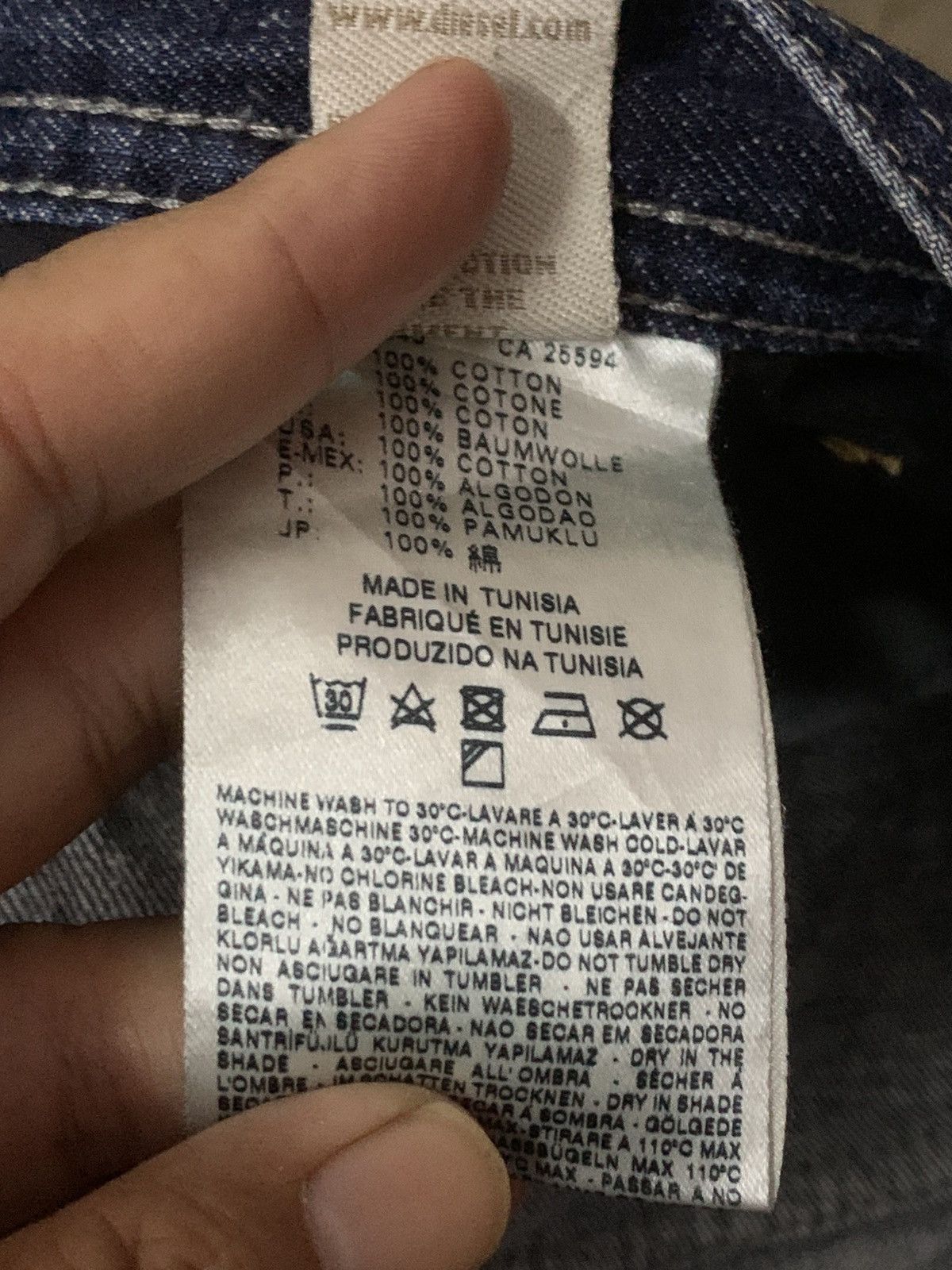 Diesel Back In The Sadle Cow Leather Denim Jeans