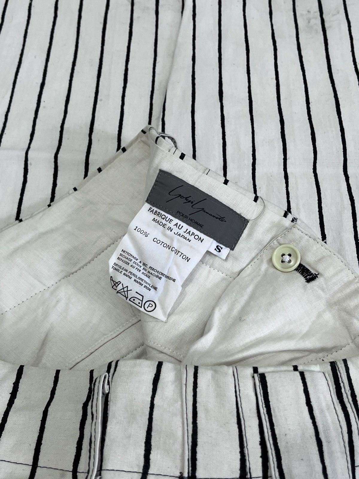 Yohji Yamamoto Yohji Yamamoto Pour Homme Stripe Wide Leg Baggy/Trouser pant Size US 28 / EU 44 - 5 Thumbnail
