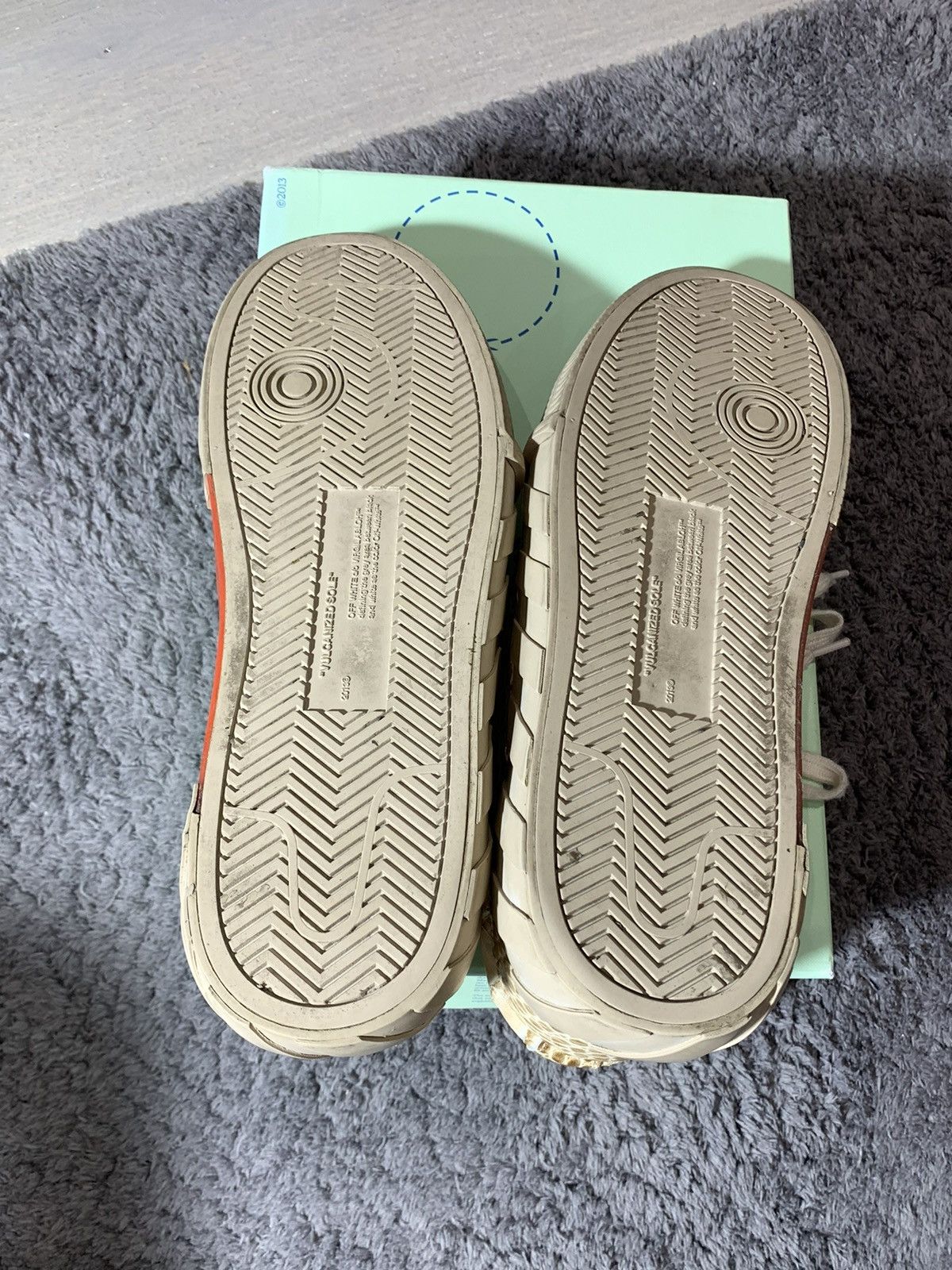Off-White × Virgil Abloh Offwhite croco pattern Vulcanized beige cream US11 Size US 11 / EU 44 - 3 Thumbnail