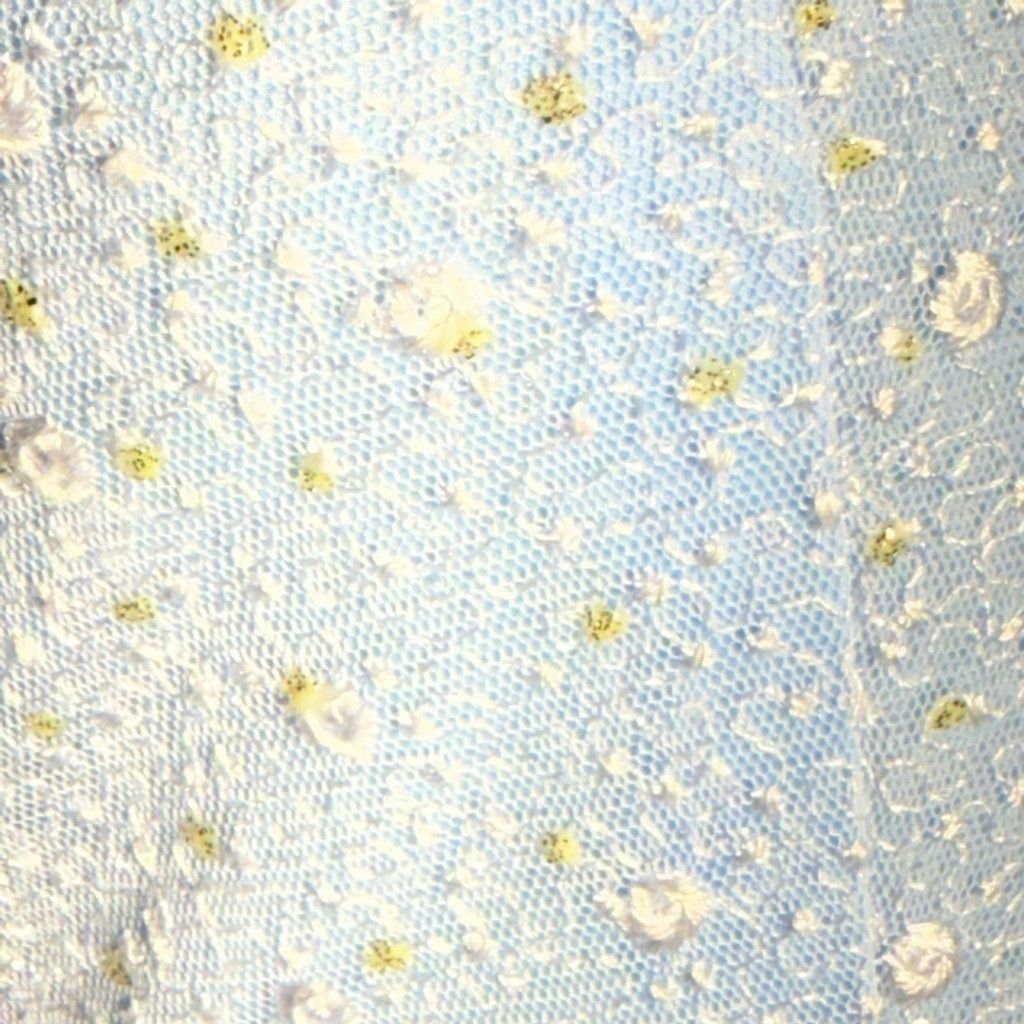 Vintage Vintage Peasant Dress Beaded Floral Puffed Sleeves Blue XL Size XXL / US 16-18 / IT 52-54 - 14 Thumbnail