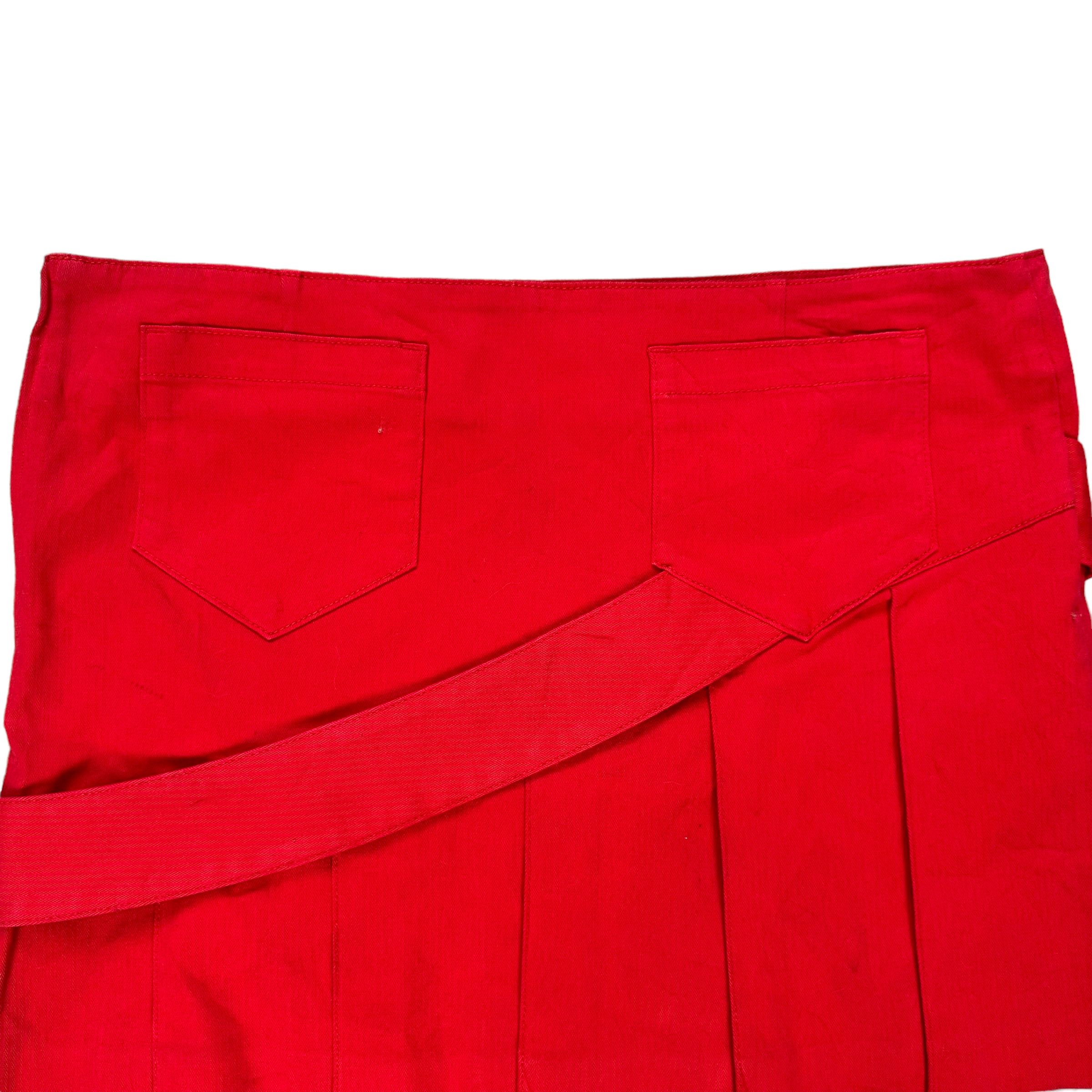 FUBU THE COLLECTION RED MINI SKIRT #7728-167