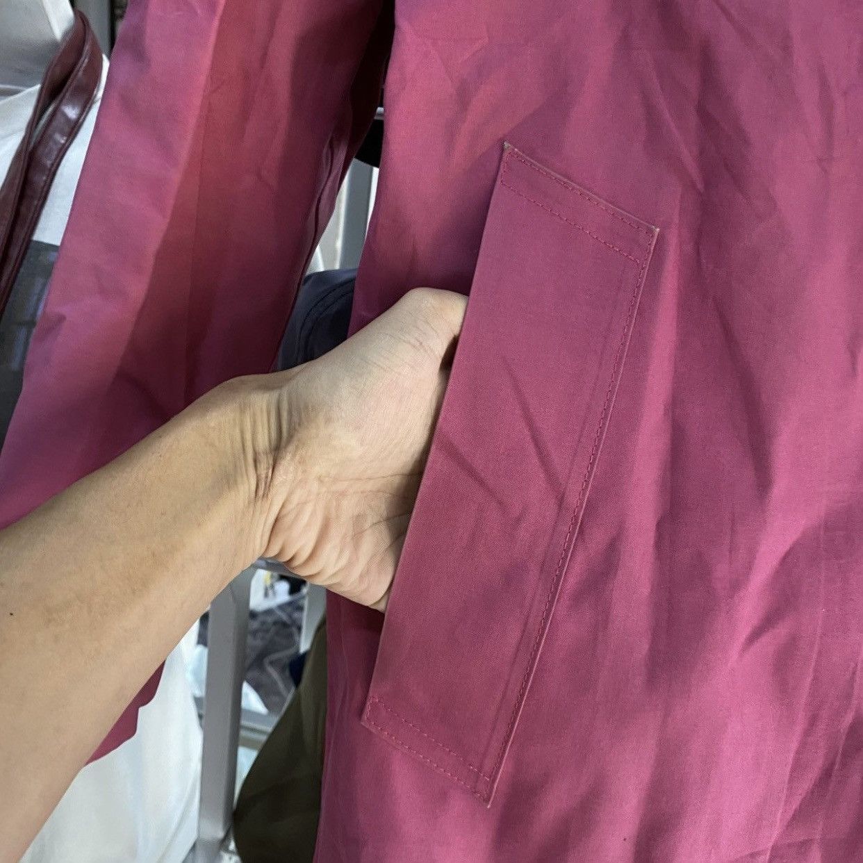 Mackintosh Archival Mackintosh Genuine Handmade Pink Cotton Rain Coat Size XXS / US 00 / IT 34 - 9 Thumbnail