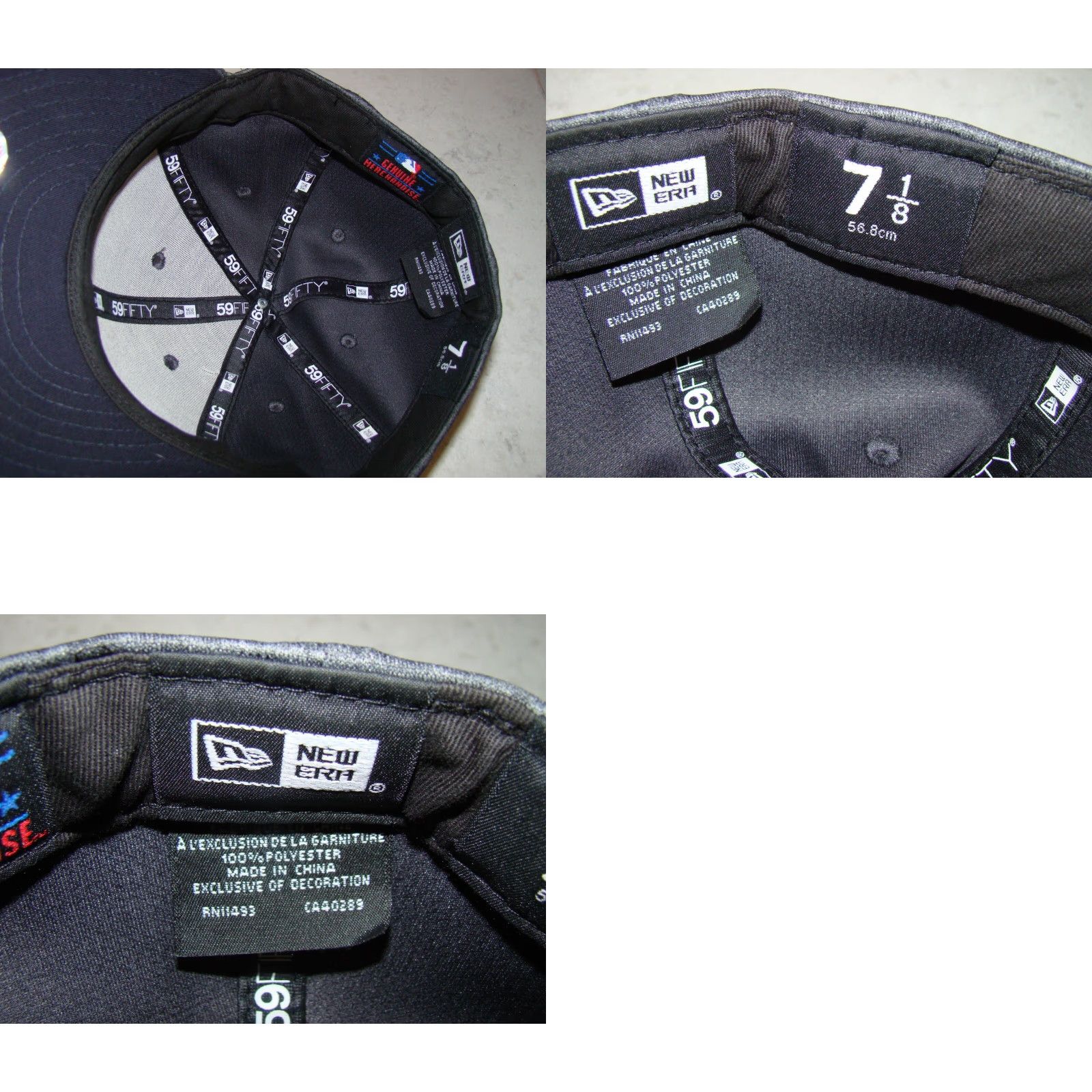 New Era NWT New Era Houston Astros Low Profile Fitted Hat 7 1/8 Mens Gray Baseball Cap Size ONE SIZE - 8 Thumbnail