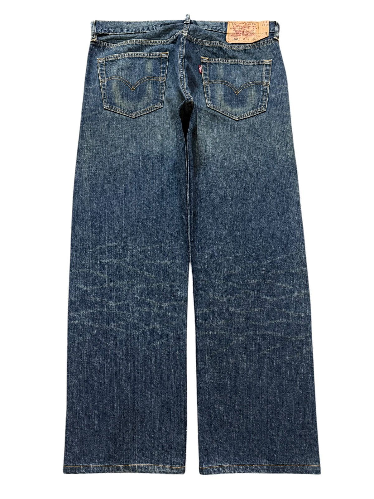 Levi's Vintage 90s Levis 501 Faded Whisker Wide Leg Baggy Jeans Size US 34 / EU 50 - 2 Thumbnail
