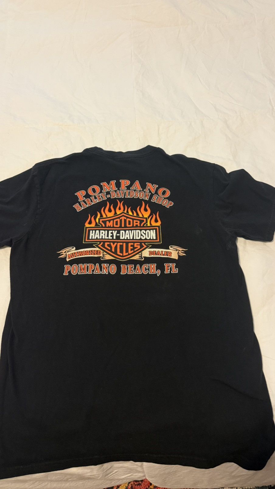 Harley Davidson Rare 2008 Harley Davidson HUD Fire Pompano Beach Fl Mens L Size US L / EU 52-54 / 3 - 8 Thumbnail