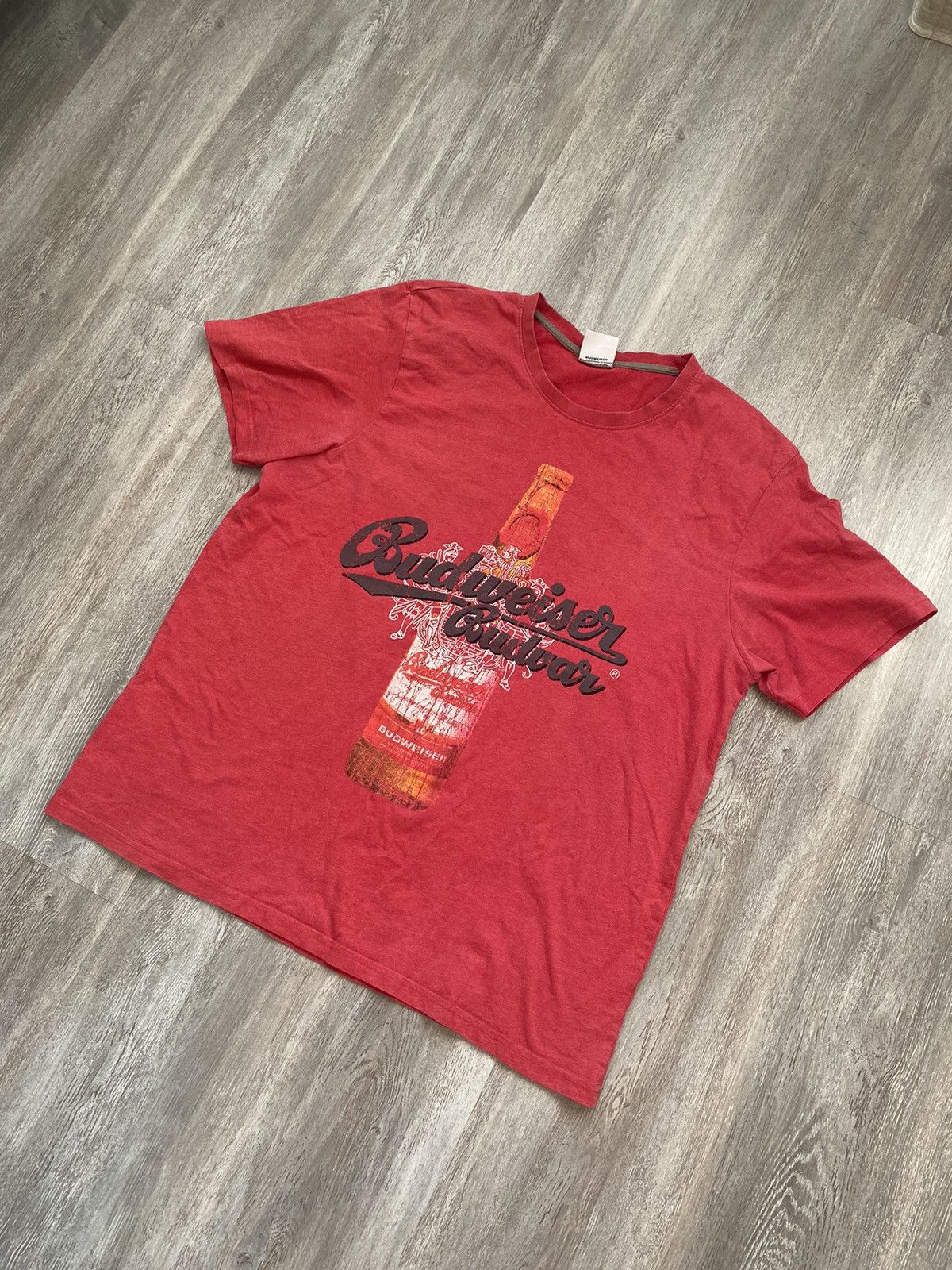 Budweiser Vintage Y2K Budweiser Center Logo Beer Alcohol T-Shirt Size US L / EU 52-54 / 3 - 1 Thumbnail