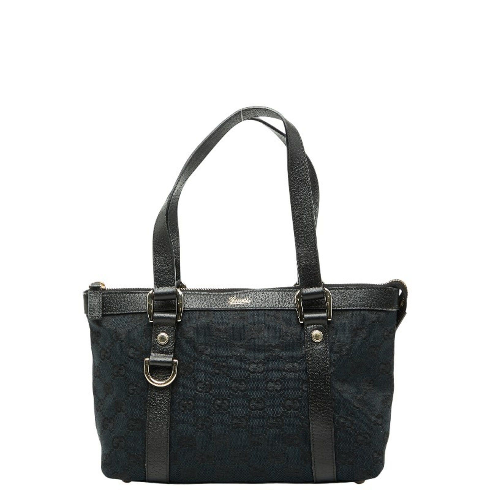 Gucci Gucci GG Canvas Abbey Handbag 141471 Black Leather Women's GUCCI Size ONE SIZE - 1 Thumbnail