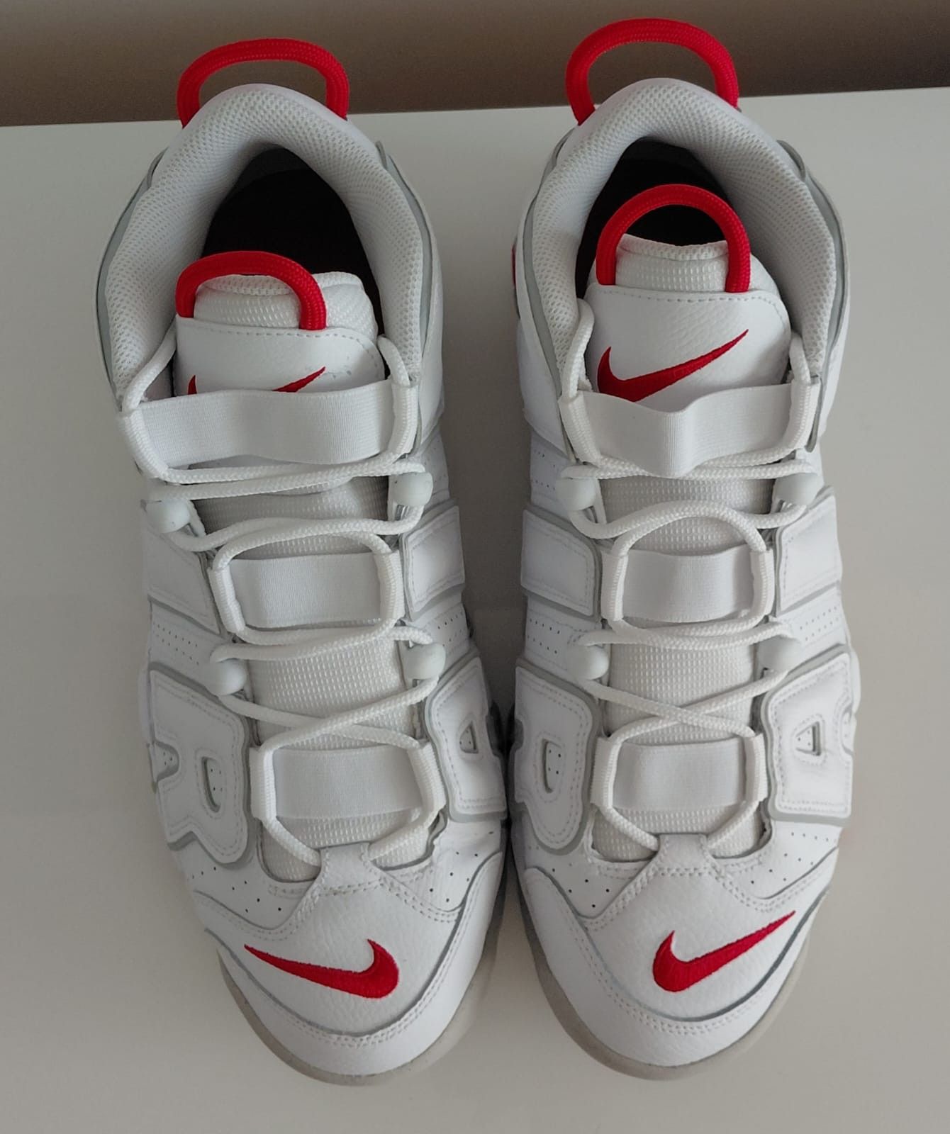 Nike Nike Air More Uptempo '96 White Grey Red Size US 10 / EU 43 - 3 Thumbnail