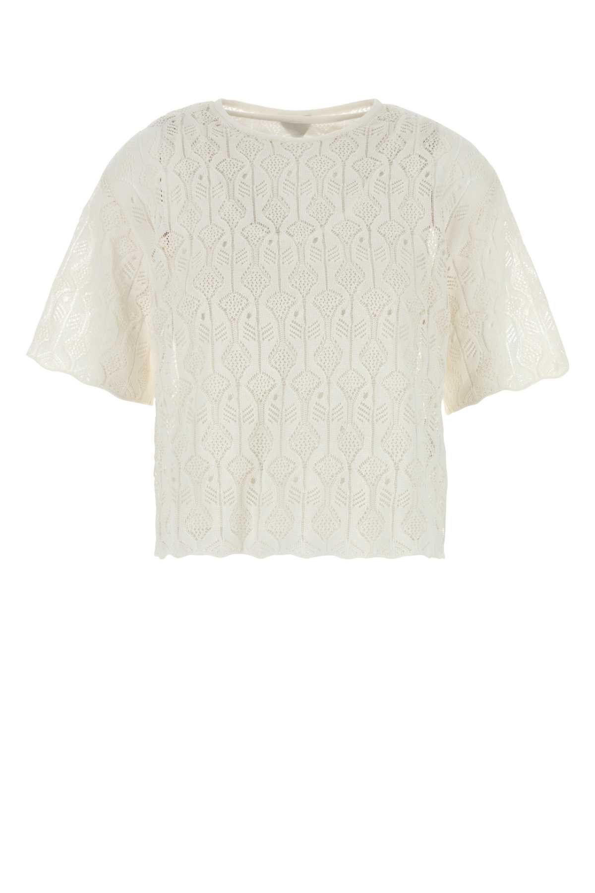 Bottega Veneta White Lace Fish Top Size XS / US 0-2 / IT 36-38 - 1 Thumbnail