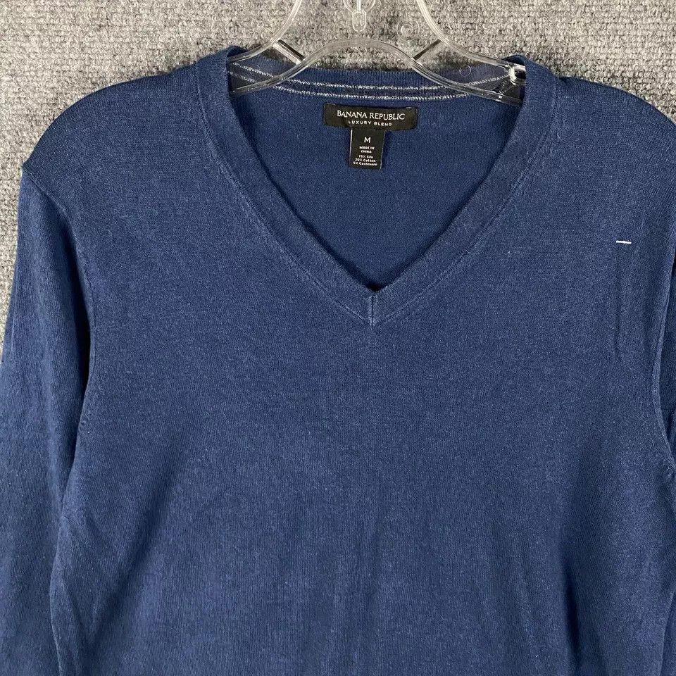 Banana Republic Banana Republic Sweater Men's Medium V-Neck Silk Cashmere M Size US M / EU 48-50 / 2 - 2 Thumbnail