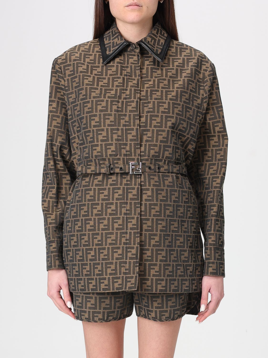 Fendi Fendi Jacket Woman Brown Size XS / US 0-2 / IT 36-38 - 1 Thumbnail