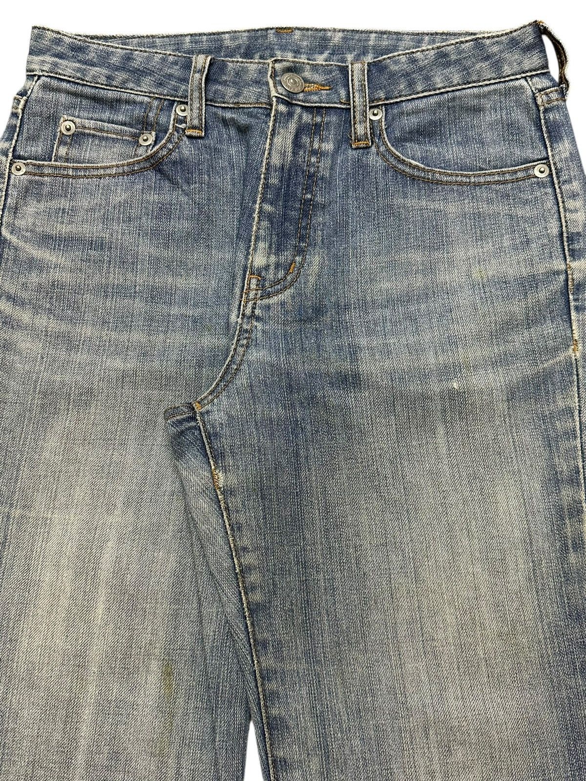Uniqlo Vintage Japanese Uniqlo Faded Wash Whisker Wide Leg Flare Size US 27 - 4 Thumbnail