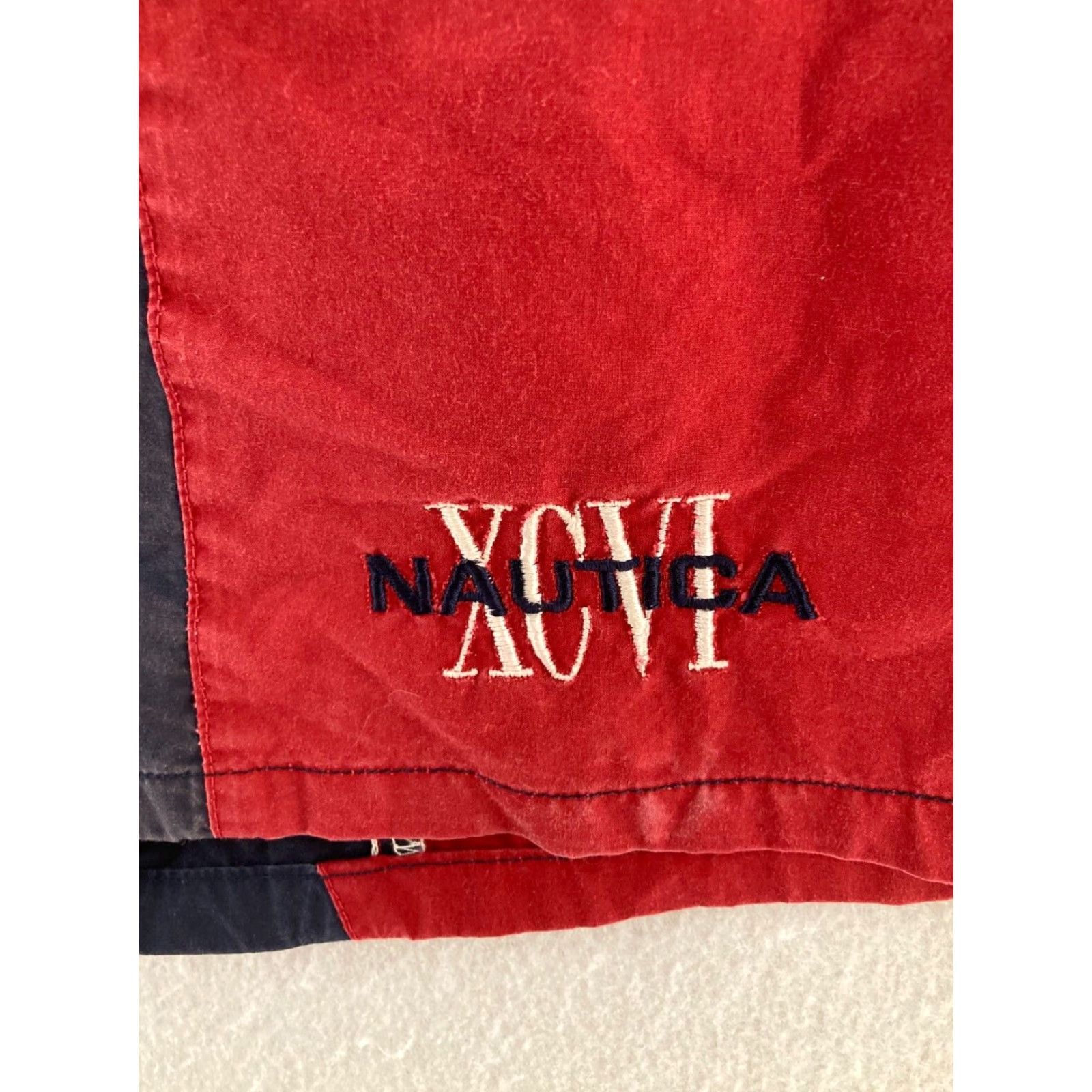 Nautica Nautica Swim Trunks Mens Large Surfing Beach Swimming Ocean Vacation VINTAGE Trunks Men's Red Nylon Bottom" Size US 33 - 6 Thumbnail