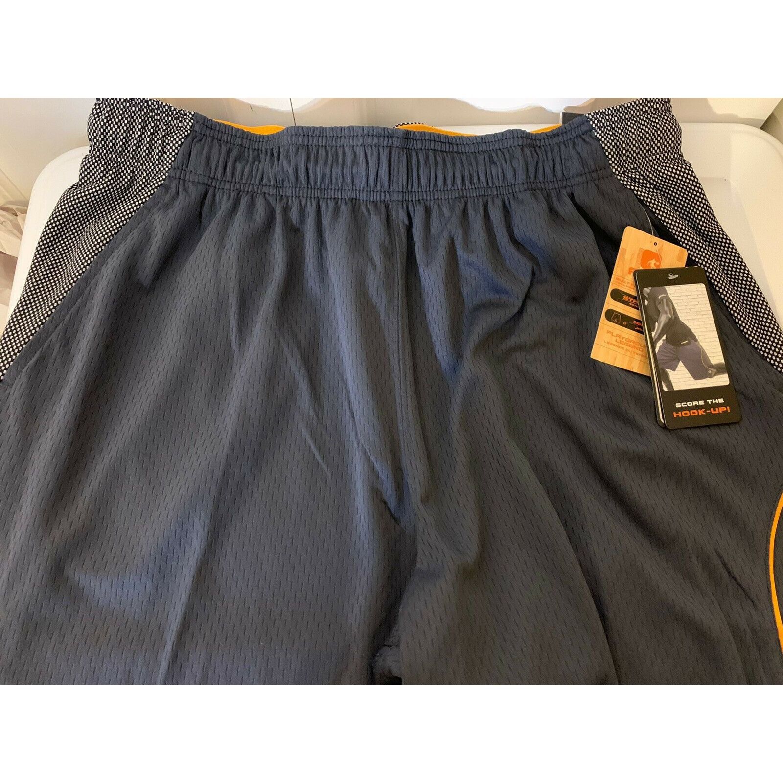Other NEW AND1 Men's Sz L Long Mesh Basketball Shorts Gray NWT Size US 36 / EU 52 - 4 Thumbnail