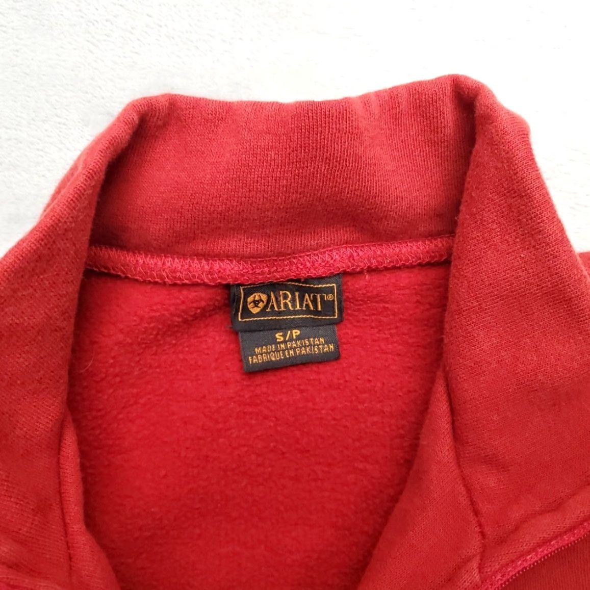 Ariat Ariat Shirt Womens S Red 1/4 Zip Fleece Sweatshirt Western Embroidered Logo Shirt Women S Red 1/4 Zip Fleece Sweatshirt Western Embroidered Logo Size S / US 4 / IT 40 - 5 Thumbnail