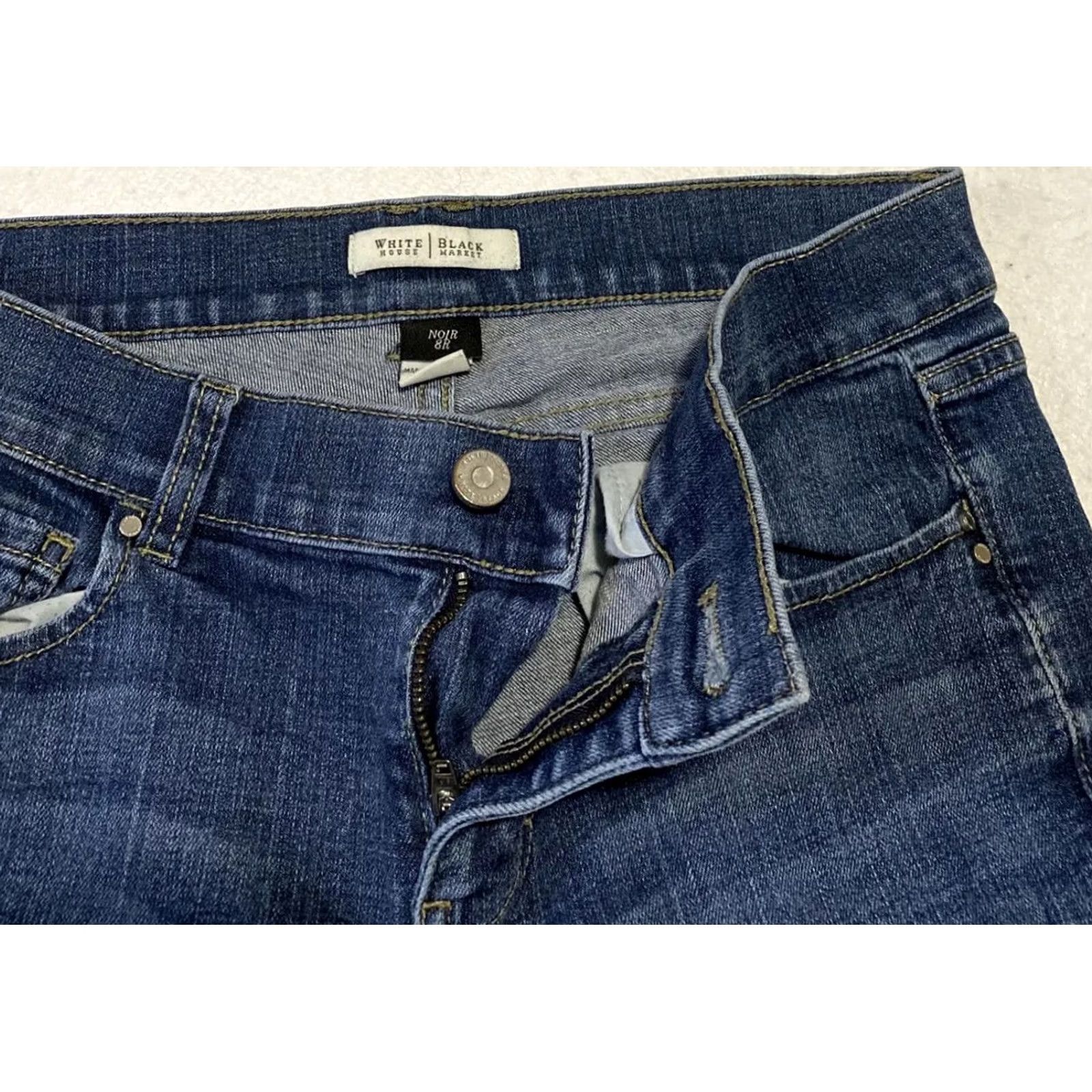 White House Black Market White House Black Market Jeans Women Size 8 Blue Cotton Polyester Elastane Regular Inseam 25" Waist 30" Vintage No Size 30" / US 8 / IT 44 - 3 Thumbnail