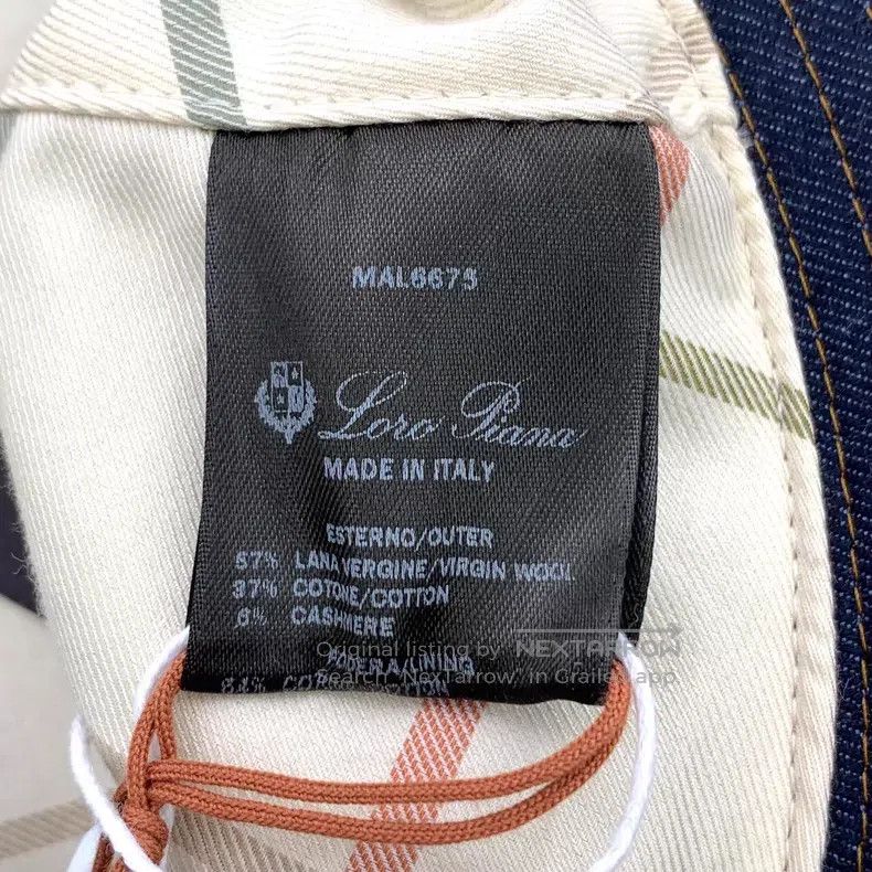 Loro Piana Loro Piana size L Dark Blue Wool Casual Denim Fisherman's H Size ONE SIZE - 8 Thumbnail