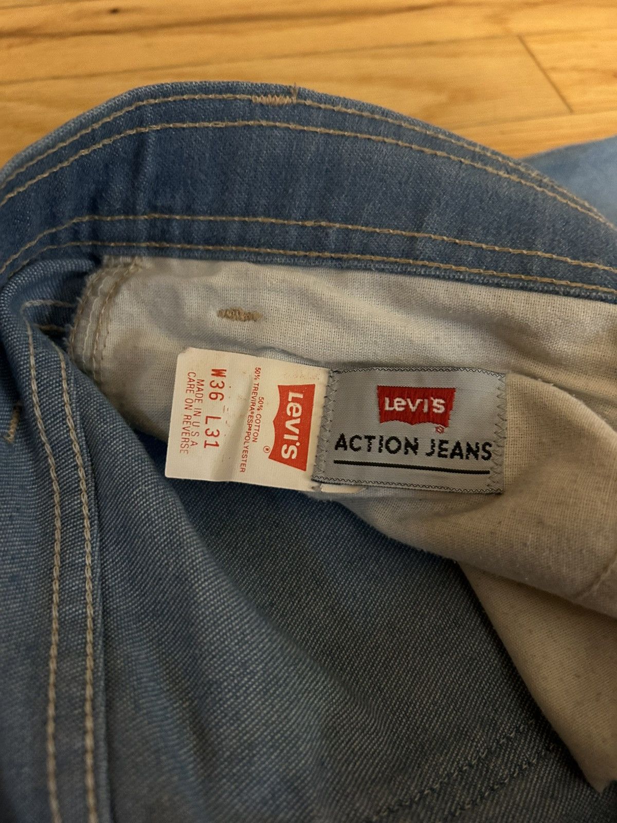 Levi's × Vintage Levi’s Vintage Action Jeans 34x30 Size US 34 / EU 50 - 3 Thumbnail