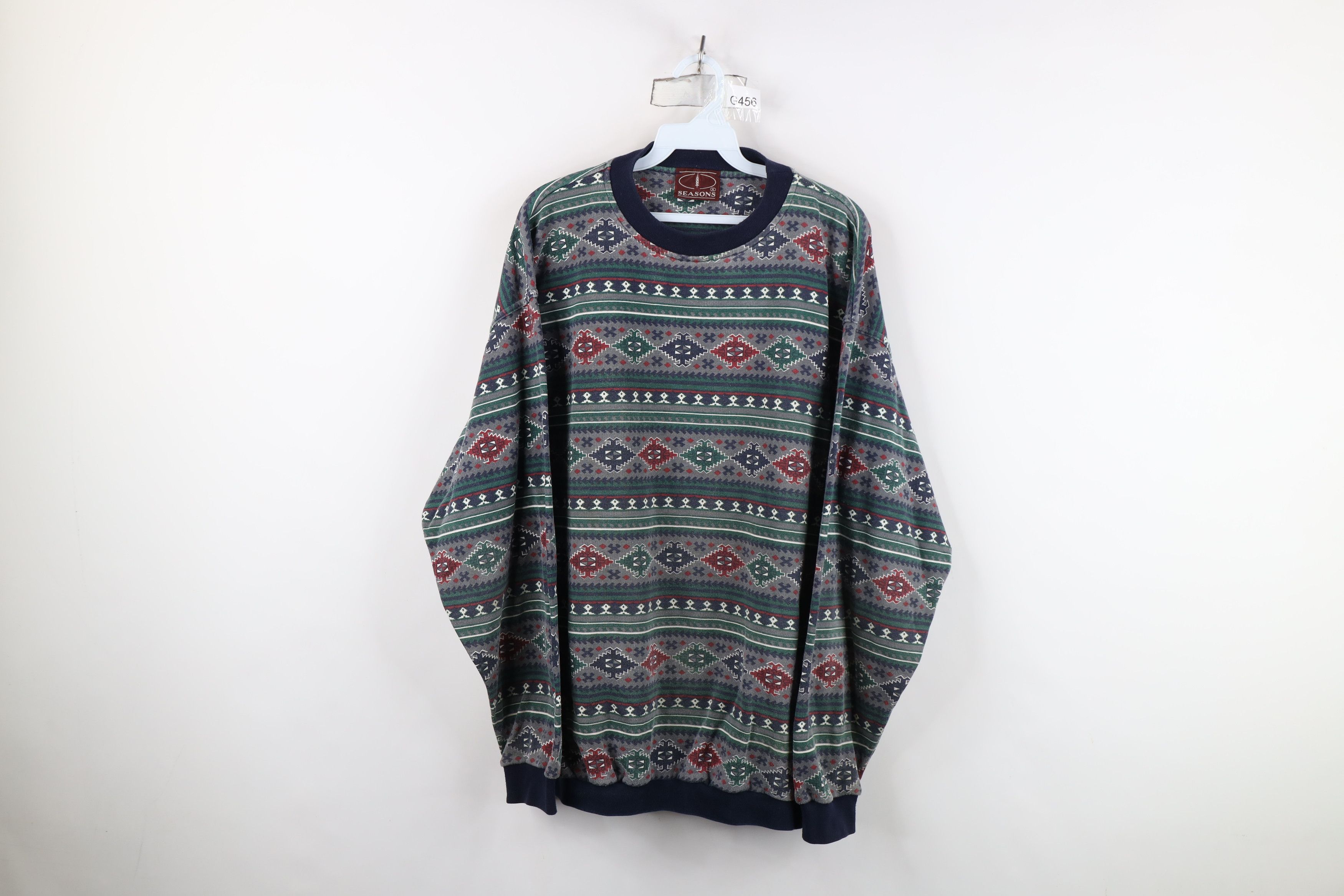 Vintage 90s Streetwear French Terry Crewneck Sweatshirt