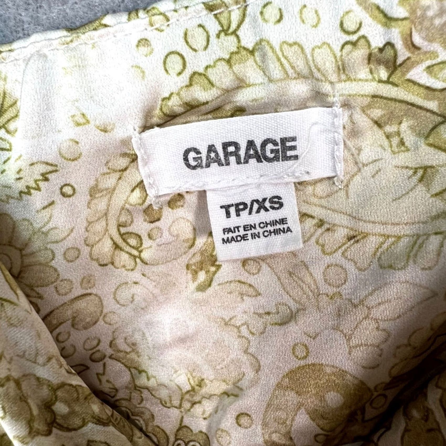 Garage Garage Womens XS Gold Paisley Cowl Neck Mini Dress Straps Adjustable Sleeveless, Pullover, Short, Regular, Summer, Spring, Womens Size XS / US 0-2 / IT 36-38 - 3 Thumbnail