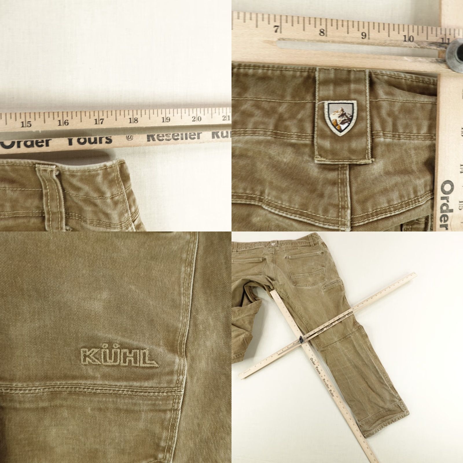Vintage VINTAGE Kuhl Rydr Pants Mens Size 36x30 Carpenter Utility Workwear Brown Canvas Stretch Size US 31 - 8 Thumbnail
