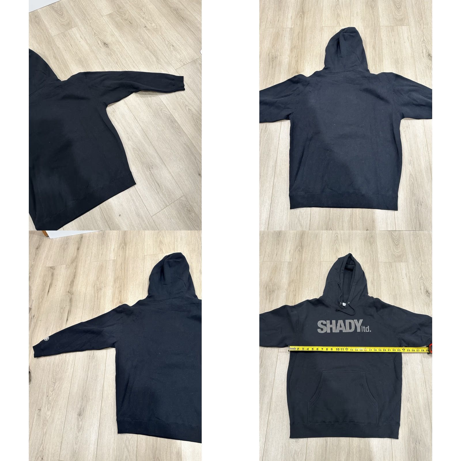 Logo 7 VINTAGE Shady Hoodie Mens Large L Black Crew Neck Cotton Blend Fleece Embroidered 8 Mile 1999-2000s Pullover Size US L / EU 52-54 / 3 - 8 Thumbnail
