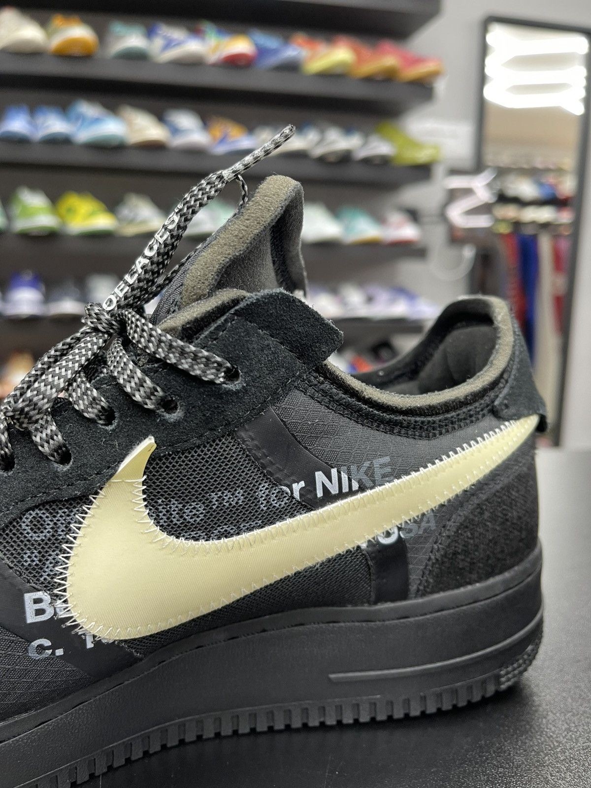 Off-White Size 10.5 - Nike Air Force 1 Off-White Black White Size US 10.5 / EU 43-44 - 8 Thumbnail