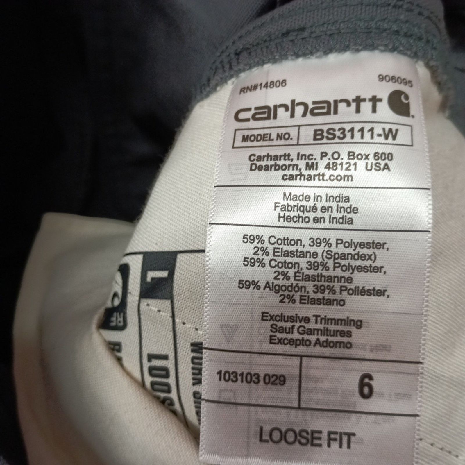 Carhartt Carhartt Women's Canvas Work Shorts Gray Loose Flex Size 6 Size 28" / US 6 / IT 42 - 3 Thumbnail