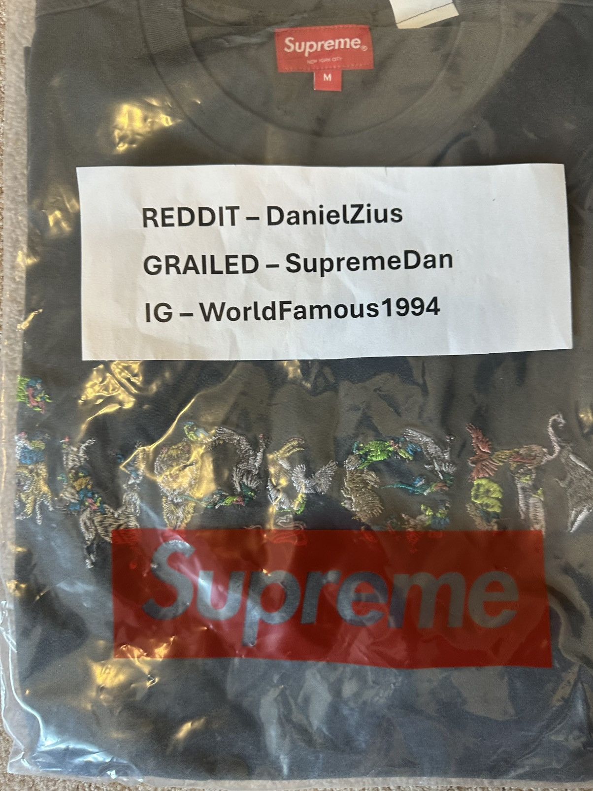 Supreme Supreme Animal Kingdom Short-Sleeve Top 'Dusty Tan' Size US M / EU 48-50 / 2 - 3 Thumbnail