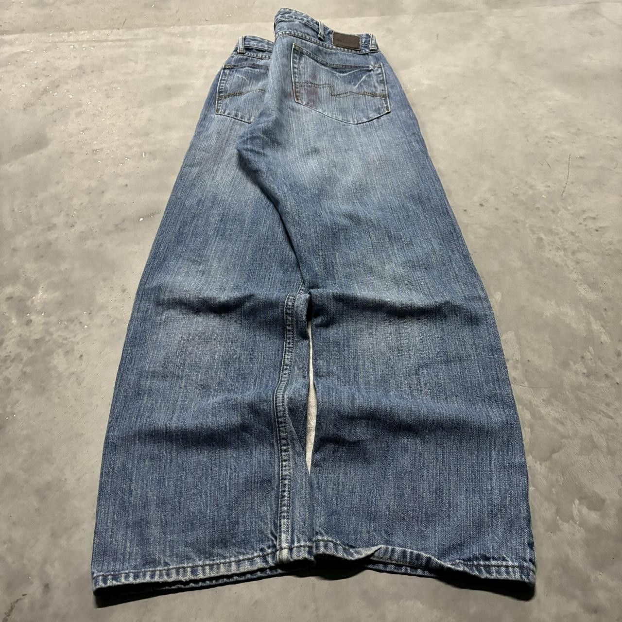 Japanese Brand × Vintage Crazy Vintage Y2K/2000s Grunge Medium Wash Denim Jeans! Size US 34 / EU 50 - 4 Thumbnail