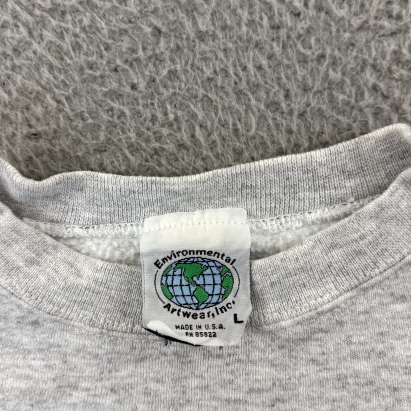 Vintage VINTAGE Enviromental Artwear Sweatshirt Dog Nature Mens Large Gray Long Sleeve 90s Pullover Crew Neck Embroidered Graphic Print Size US M / EU 48-50 / 2 - 6 Thumbnail