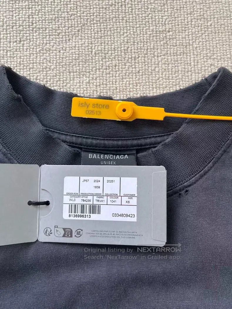 Balenciaga Balenciaga Logo Embroidered Crew Neck Short Sleeve T-Shirt Size US XS / EU 42 / 0 - 4 Thumbnail