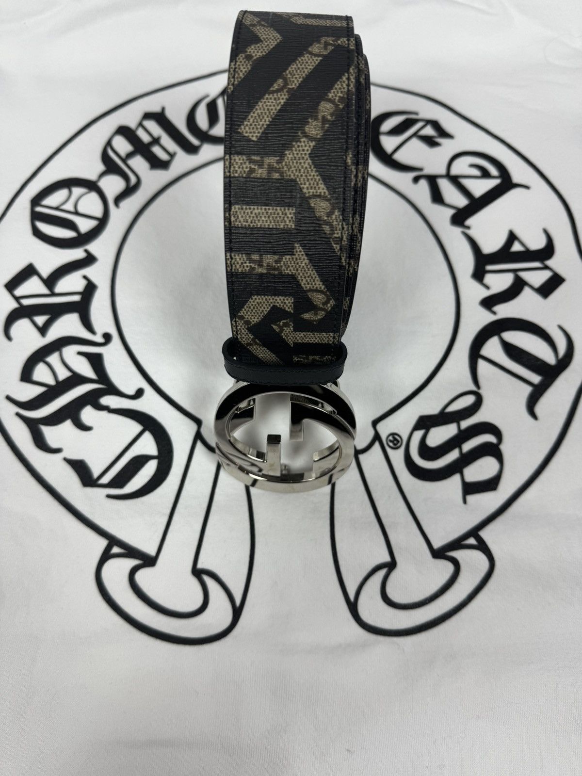 Designer × Gucci Gucci Belt Camo 32-34 Size 32 - 3 Thumbnail