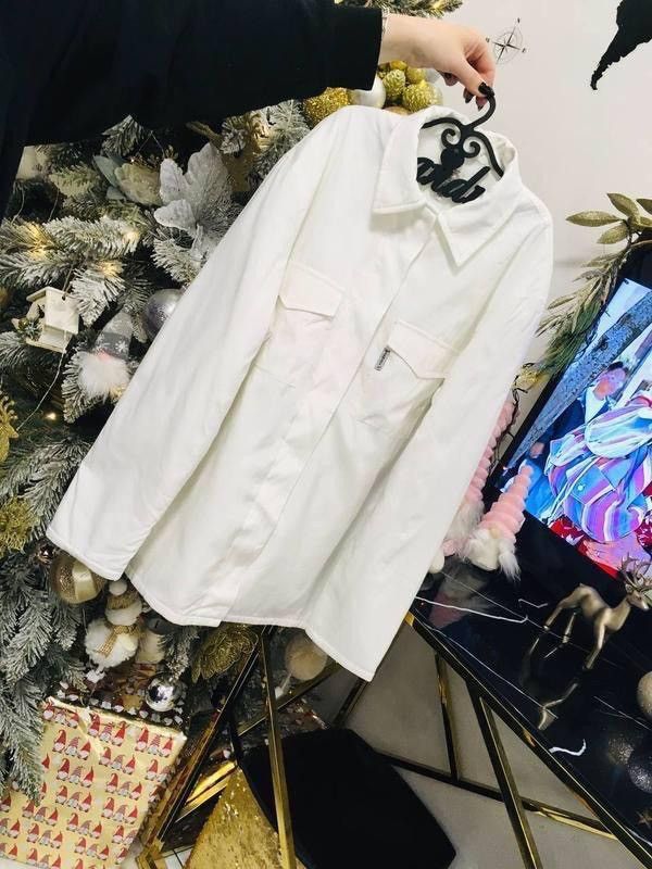 Giorgio Armani Armani Jeans Made in Italy White Overshirt – Size 40 / S Size S / US 4 / IT 40 - 2 Thumbnail