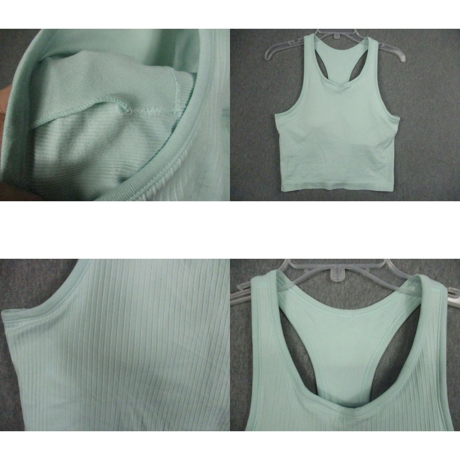 Lululemon Lululemon Tank Top Womens Medium Light Blue Ribbed Racerback High Neck Cropped Athletic Yoga Gym Size M / US 6-8 / IT 42-44 - 8 Thumbnail