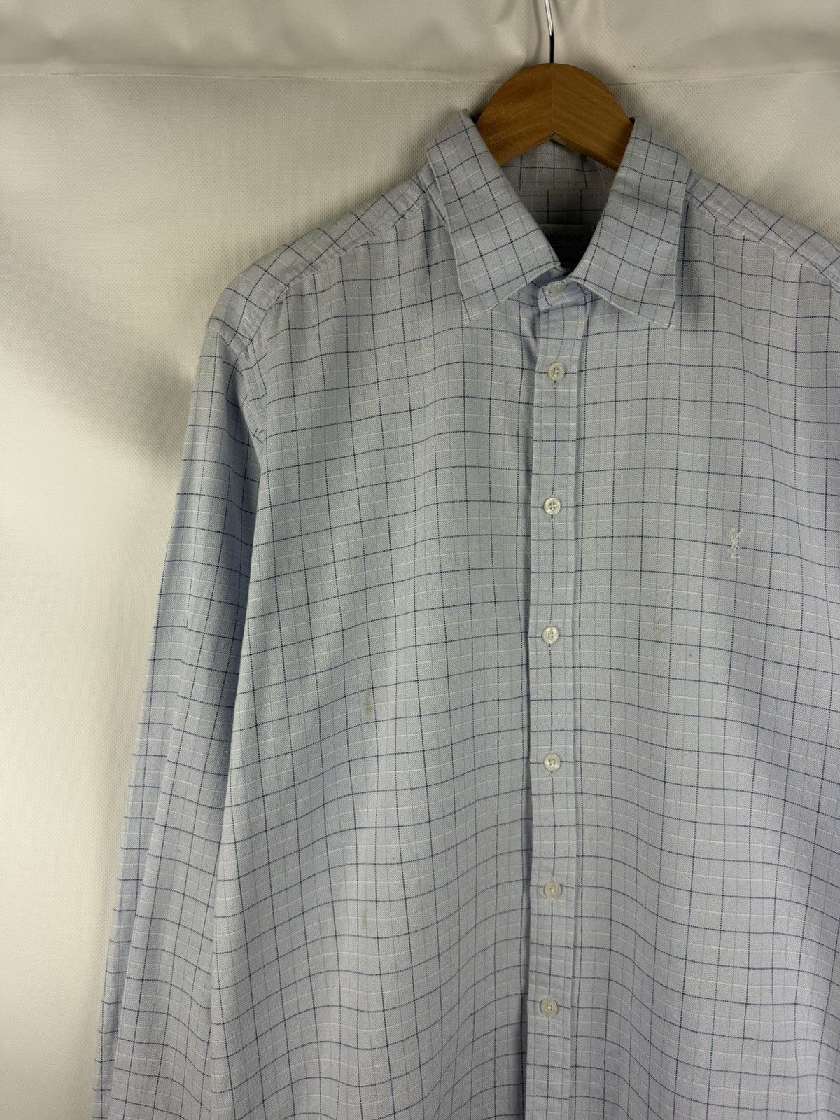 Yves Saint Laurent YSL Vintage Yves Saint Laurent L/S Plaid Button Up Shirt Size US L / EU 52-54 / 3 - 2 Thumbnail