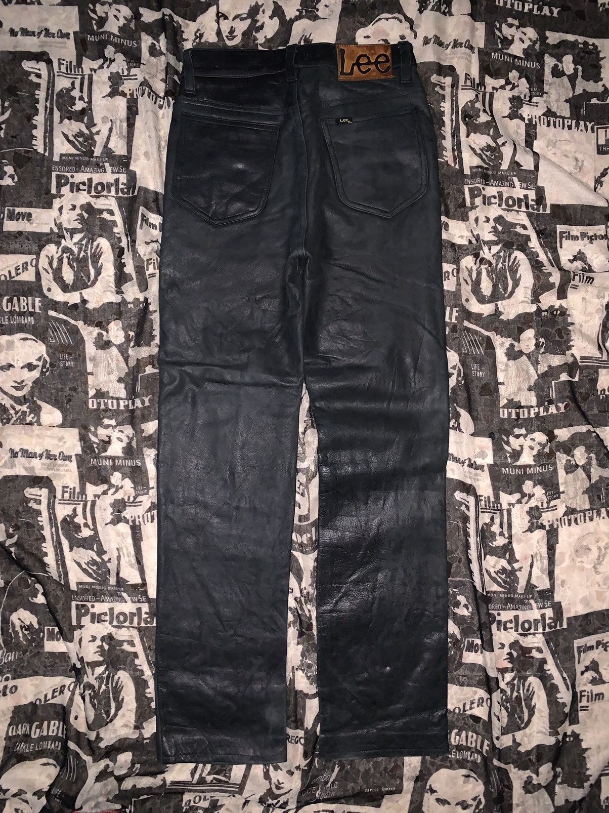 Lee 💥Vintage Union Made Lee Rider Sanforized Leather Pant Size US 26 / EU 42 - 1 Thumbnail