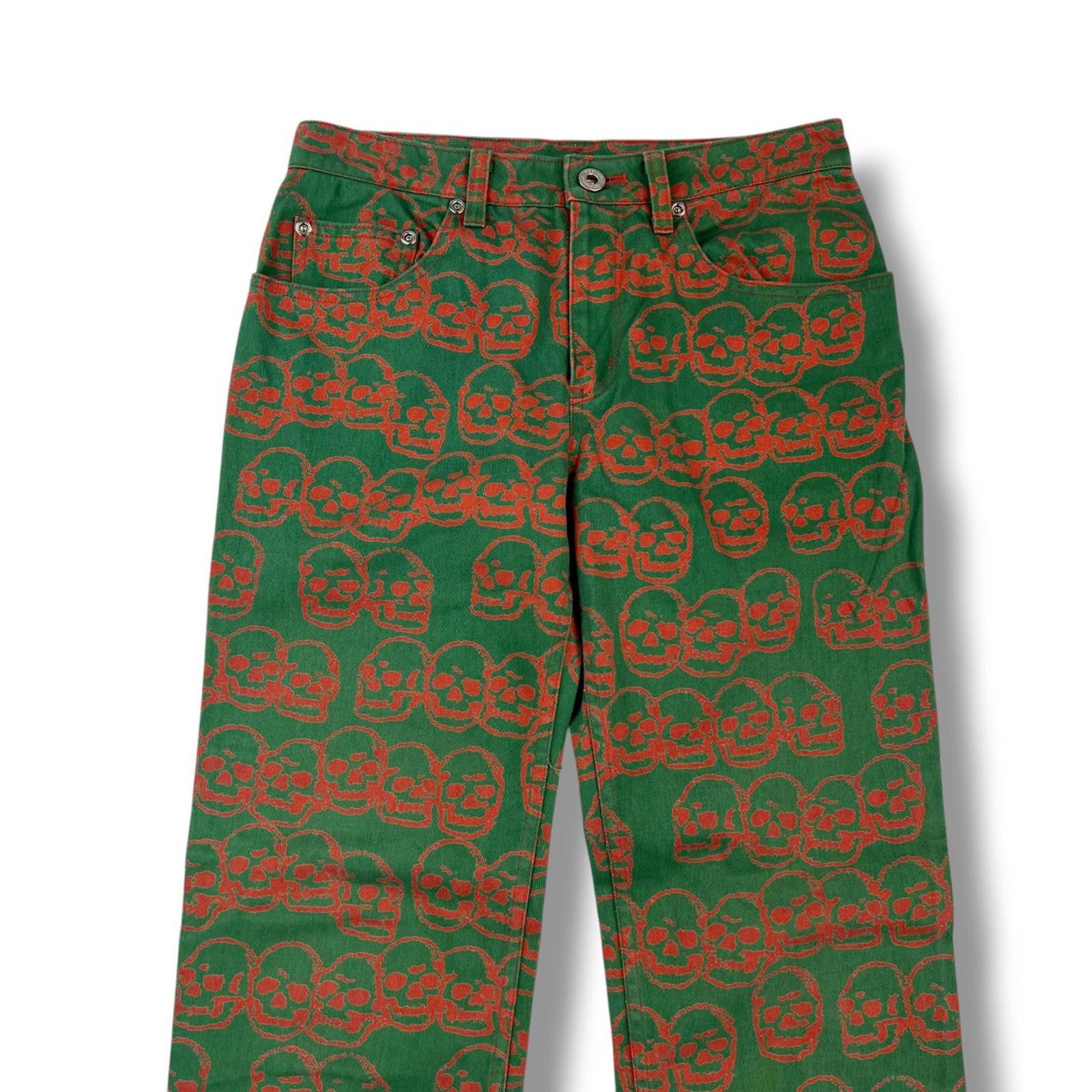 Hysteric Glamour Hysteric Glamour Green Skull Jeans Size 26" / US 2 / IT 38 - 1 Thumbnail