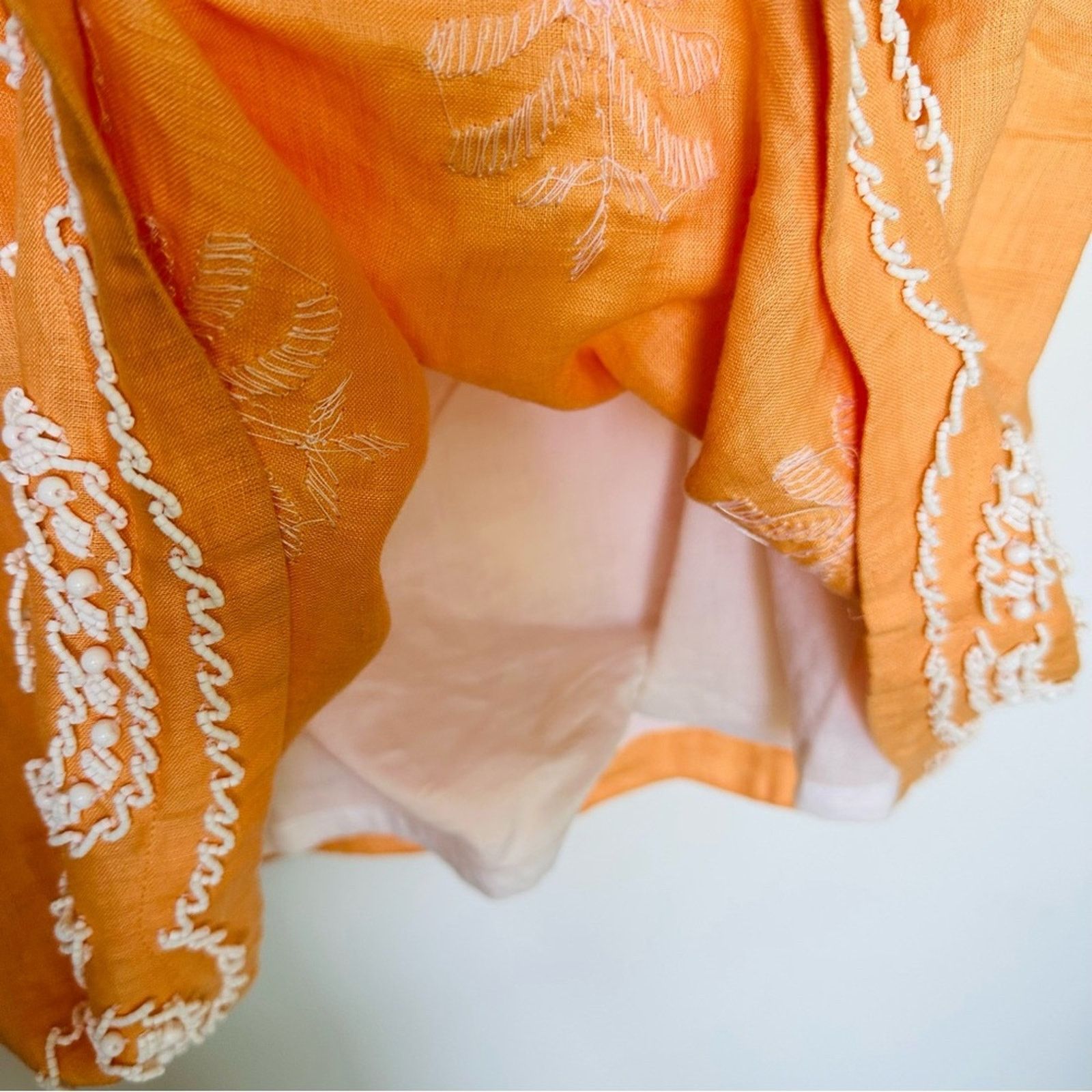 Lilly Pulitzer LILLY PULITZER Orange Peach White Tunic Shift Mini Dress Size S / US 4 / IT 40 - 11 Thumbnail