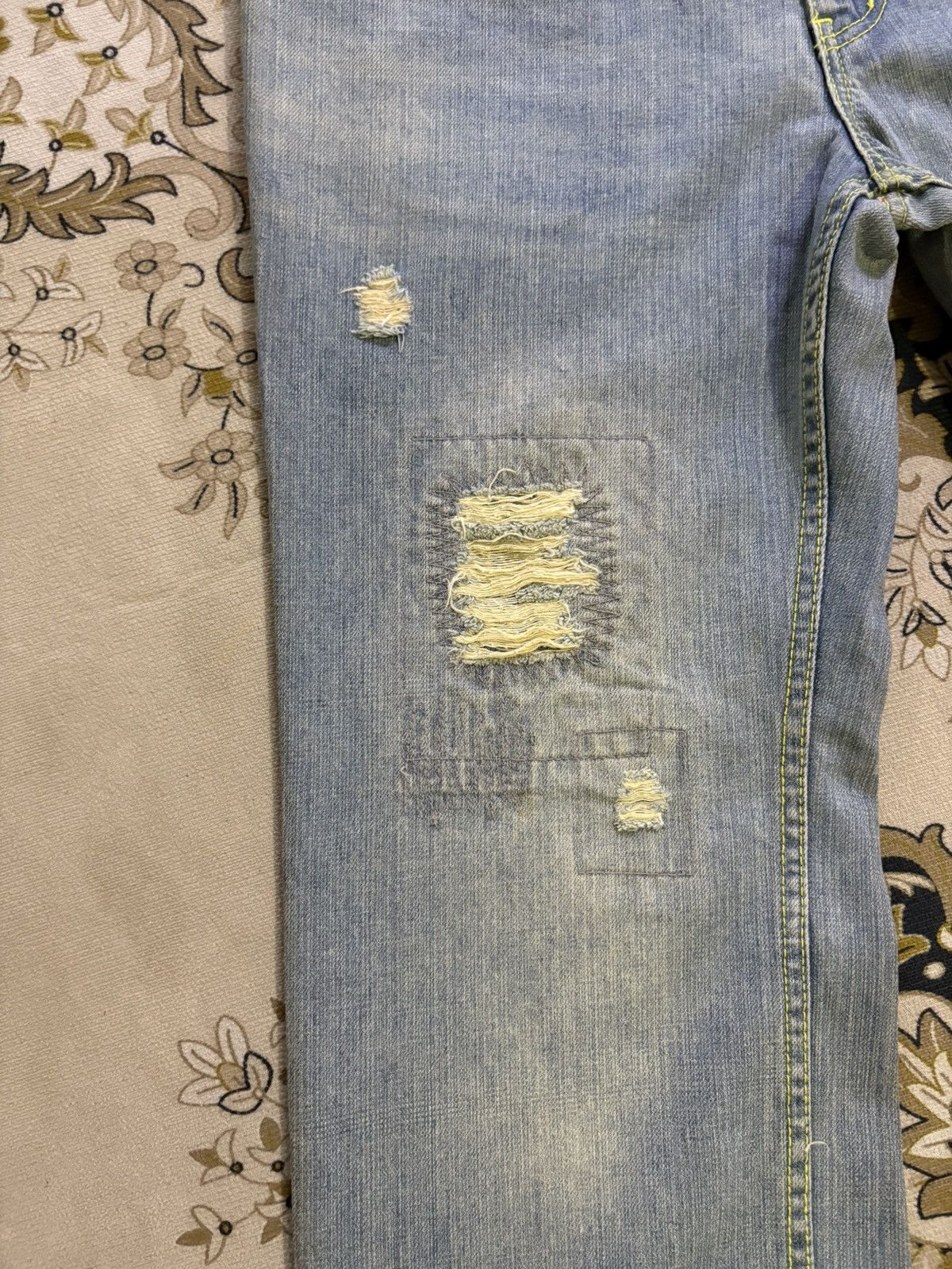 Gotcha × Vintage Vintage Japanese Brand Gotcha Back Side Leather Pocket Denim Size US 31 - 8 Thumbnail