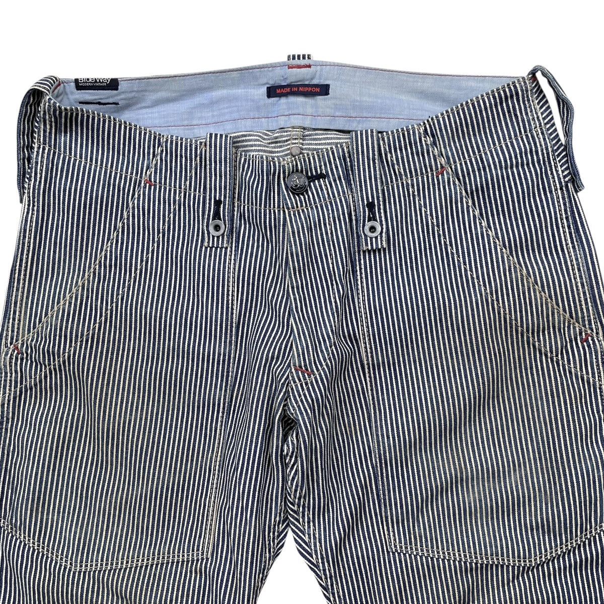 Japanese Brand Blue Way Jeans Japan Hickory Naval Work Pants Size US 34 / EU 50 - 3 Thumbnail