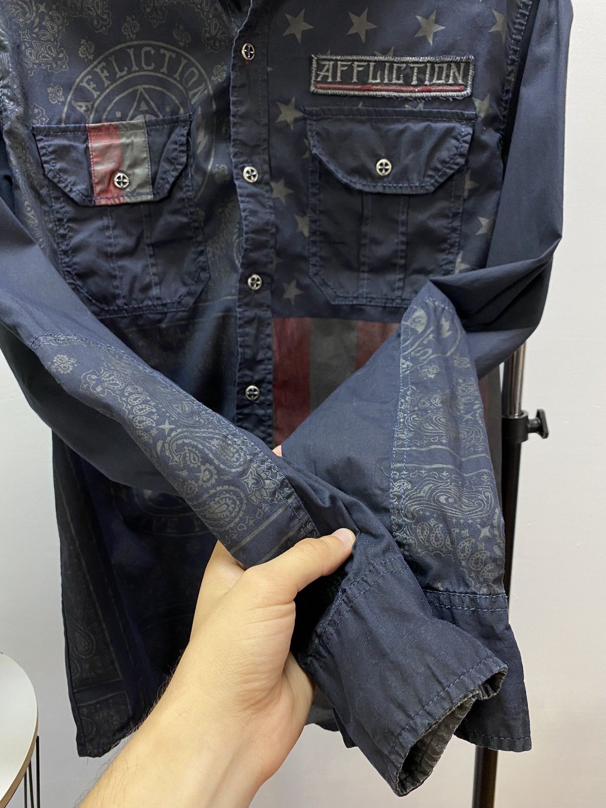 Other Crazy Y2K Affliction Cyber Grunge Button Up Shirt Size US L / EU 52-54 / 3 - 9 Thumbnail