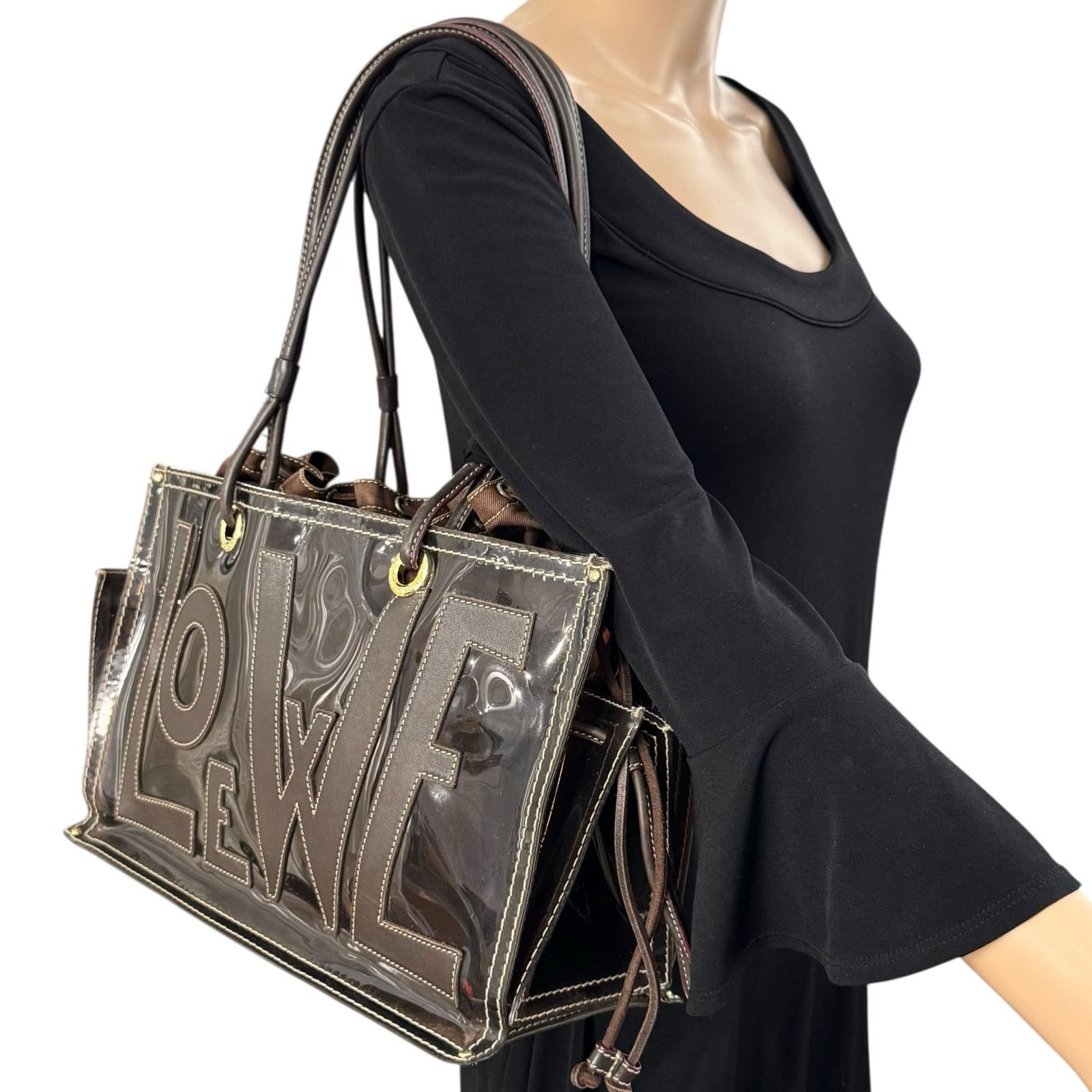 Loewe Loewe Anagram Vinyl Tote Bag Size ONE SIZE - 3 Thumbnail