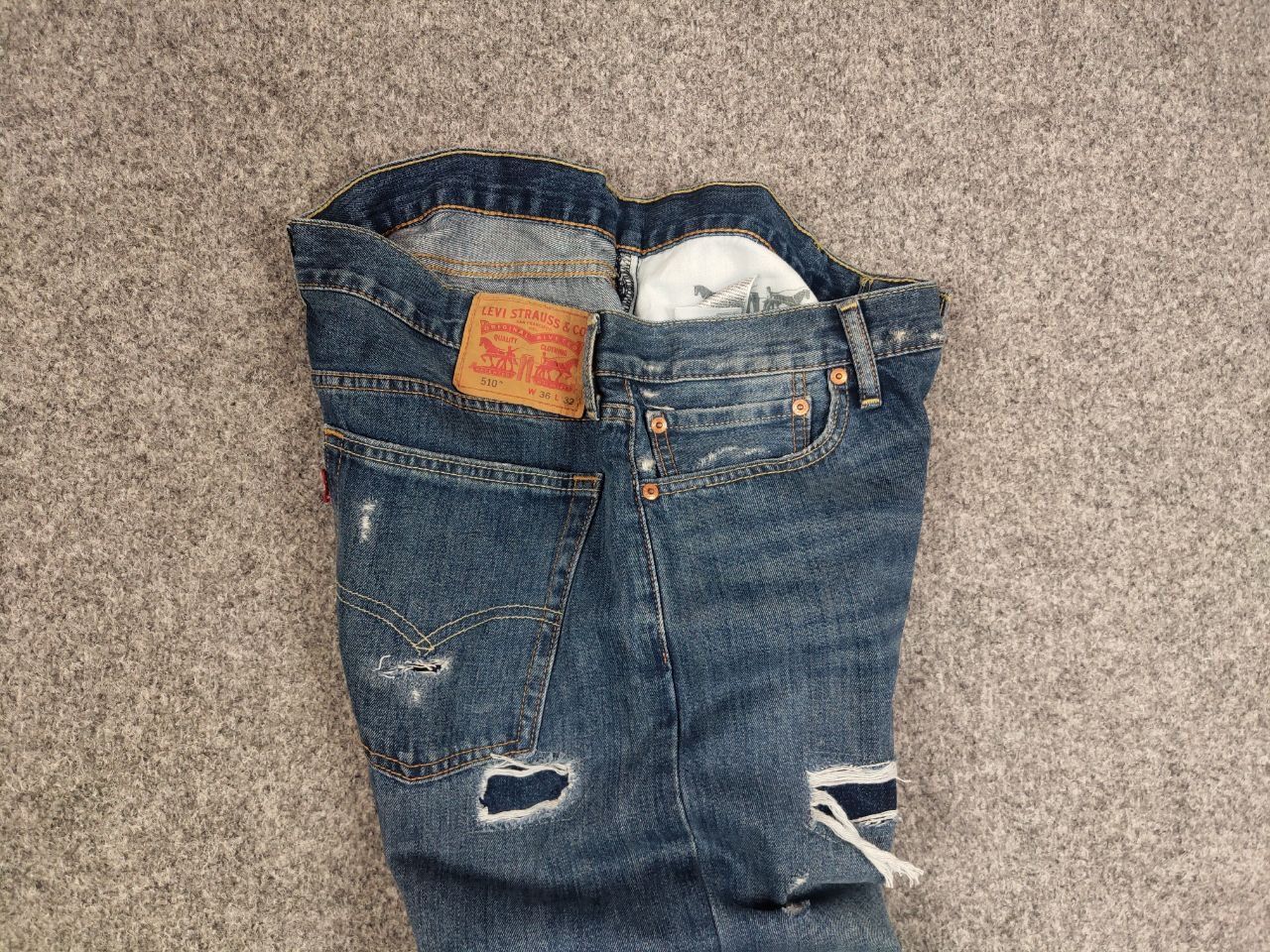Levi's Levis 510 Distressed Denim Jeans Vintage USA Style Size US 36 / EU 52 - 11 Thumbnail